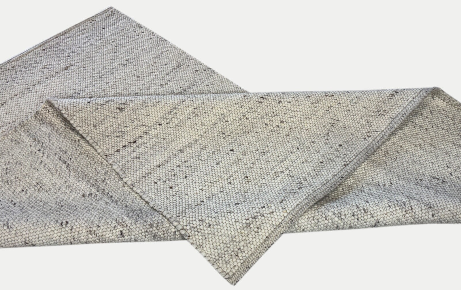 Teppich aus 100 % Wolle 152x244 cm Handgefertigt, Modern, Naturbeige ST44