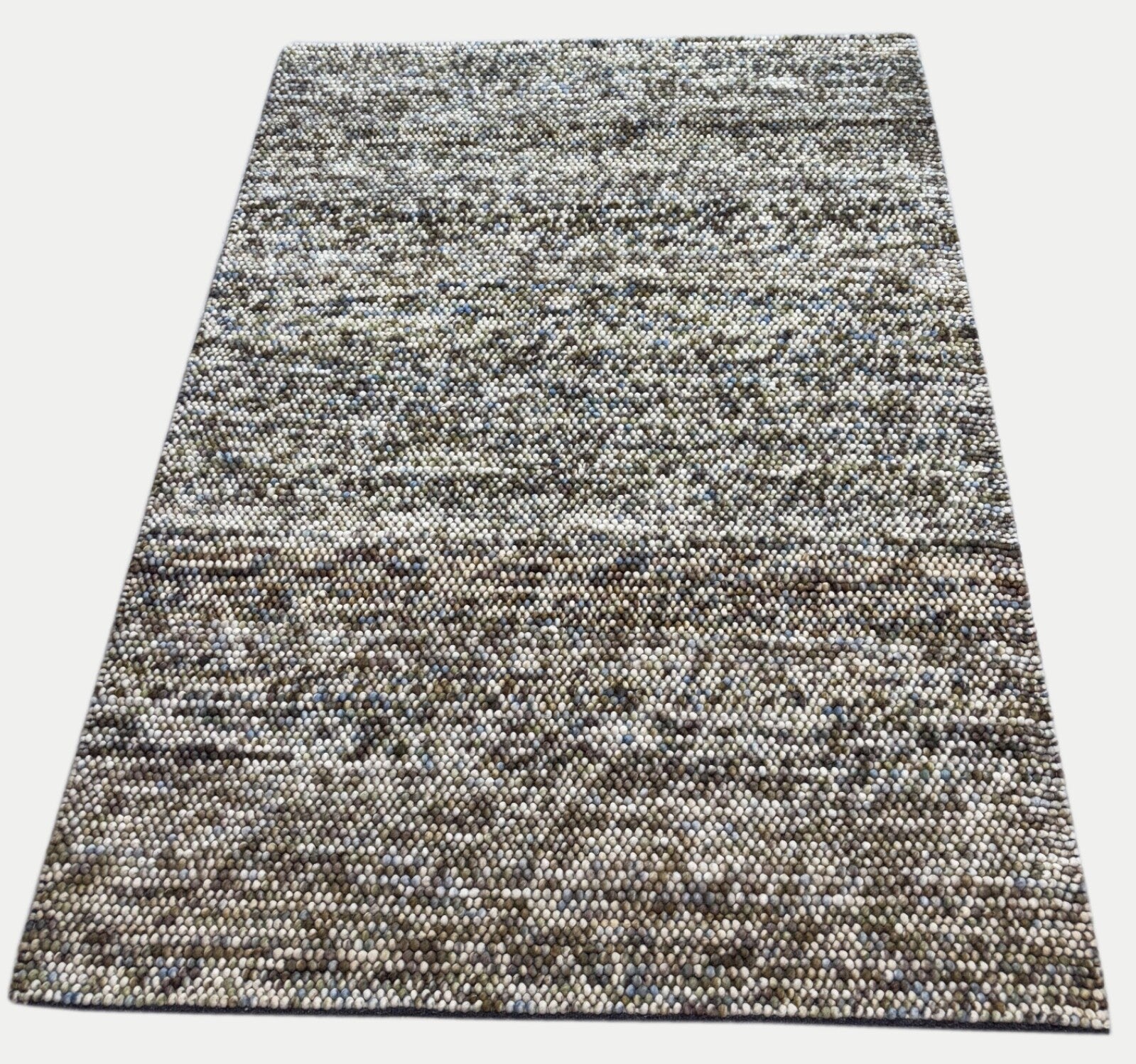 Bunter Wollteppich 170x240 cm Handgefertigt Modern Natur Teppich st12