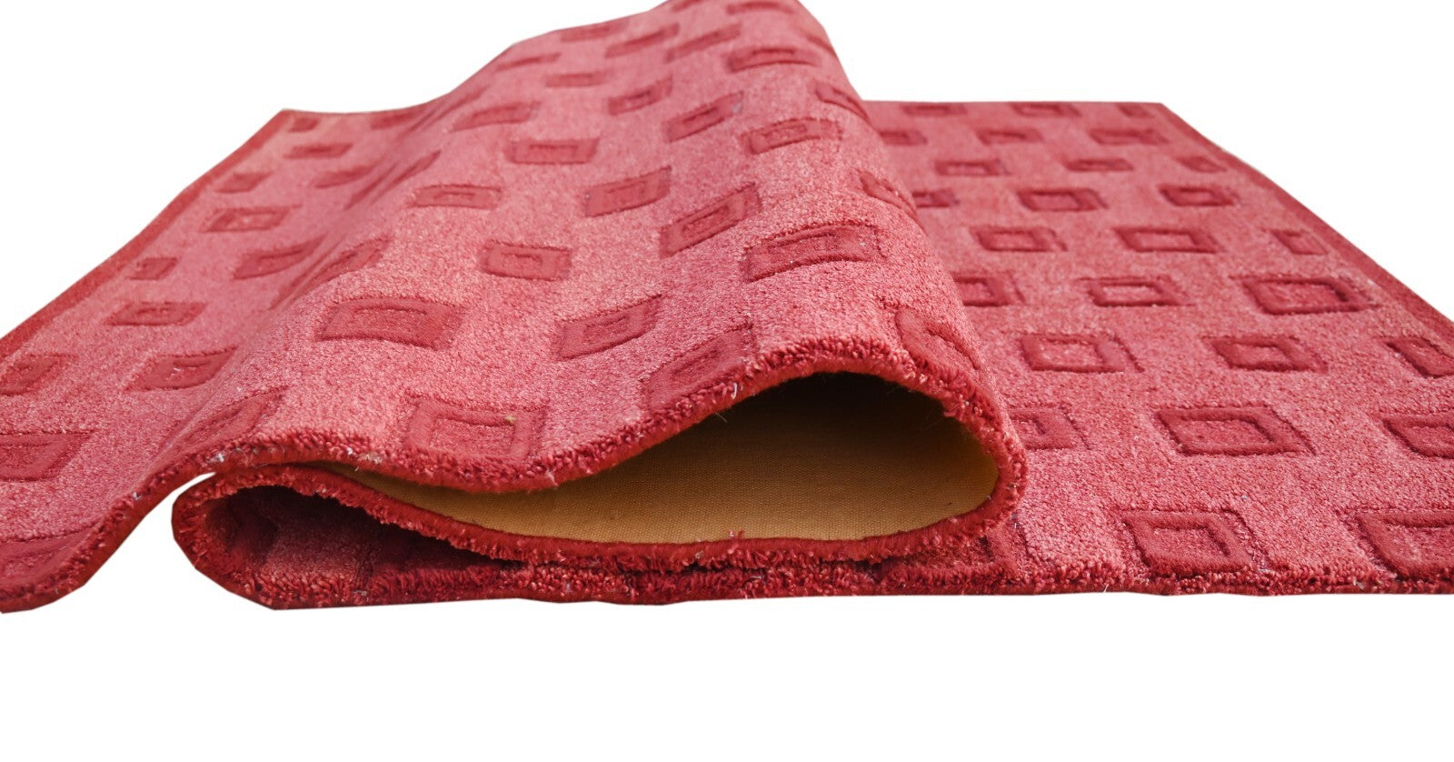 Handgetufteter Wolle teppich 150x240 Rot Modern Wohnzimmer SH265