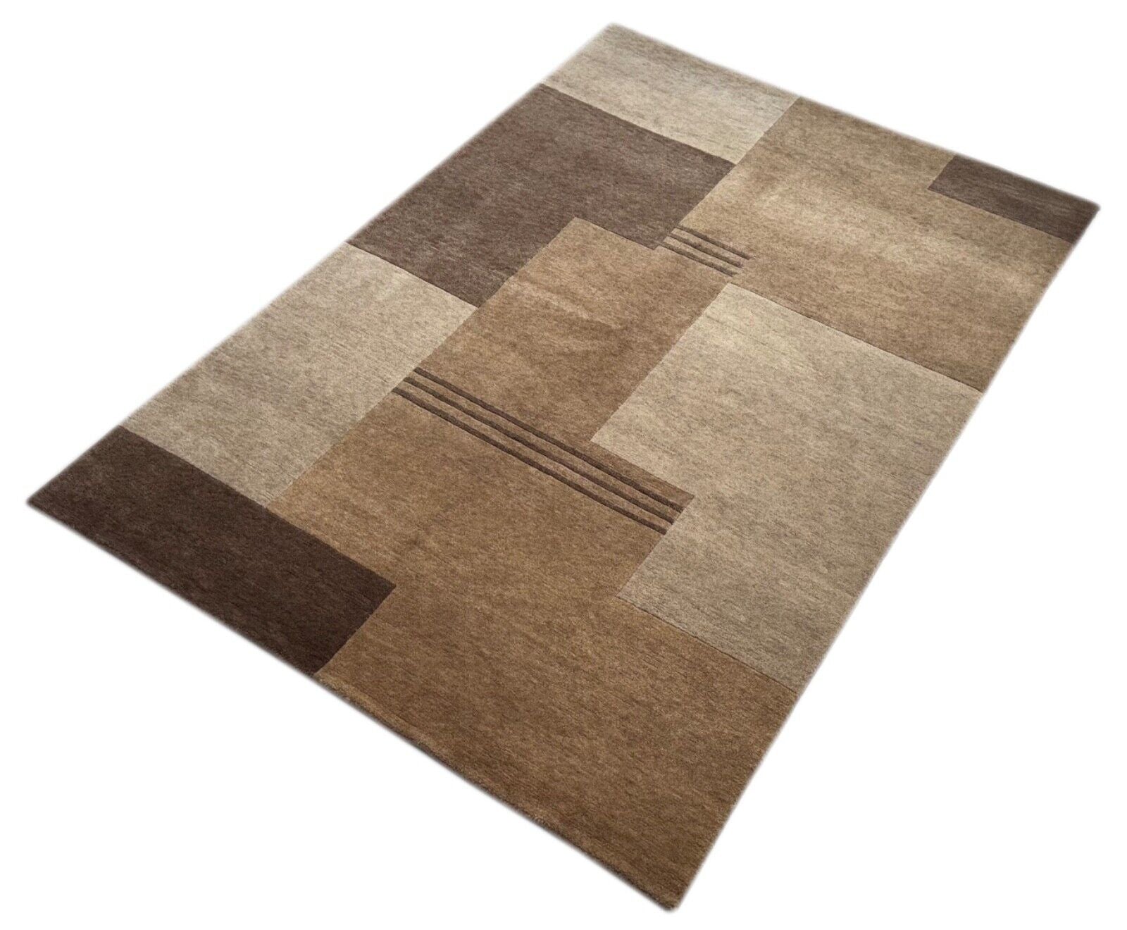 Nepal Handgeknüpft Naturfarben Teppich Braun Beige 170X240 cm 100% Wolle st11
