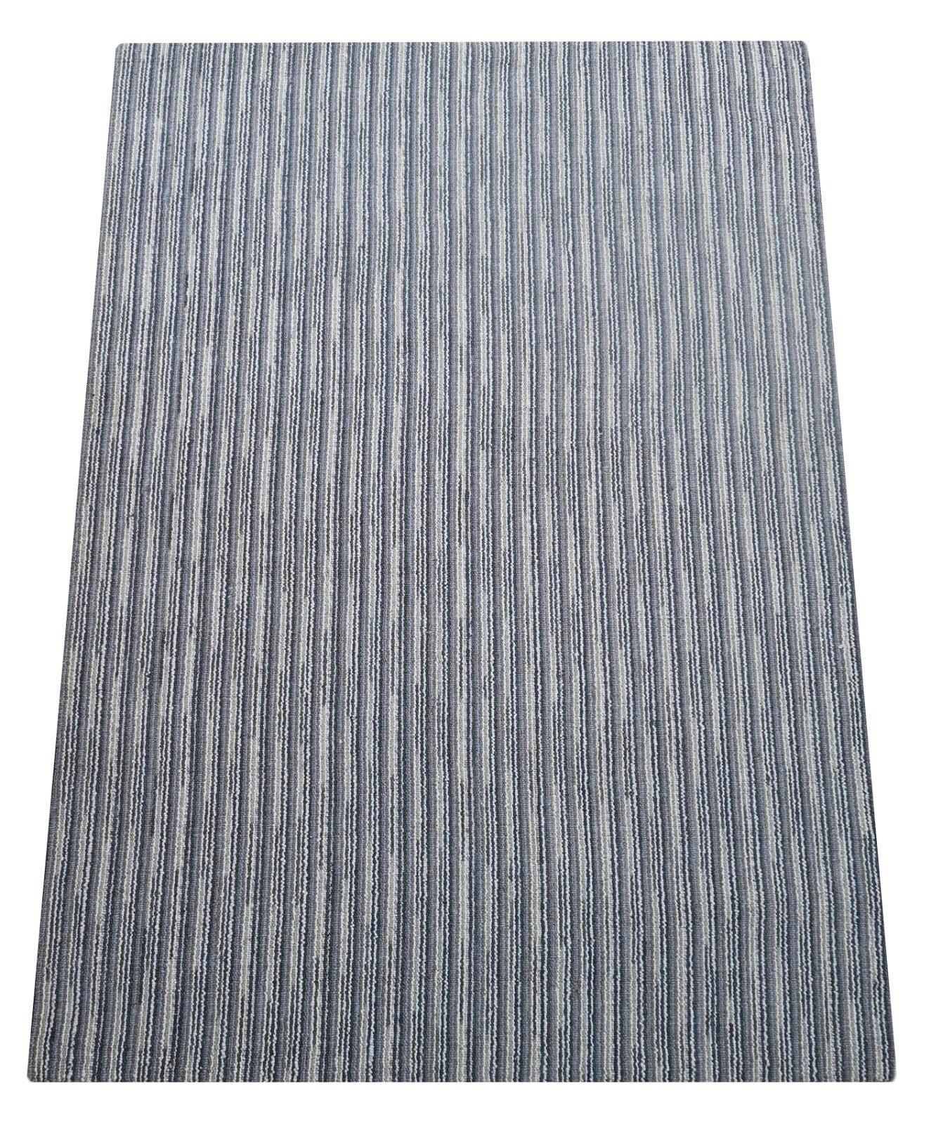 Handgewebter Teppich 150x240 Grau Glanzoptik Wolle Wohnzimmer SH259