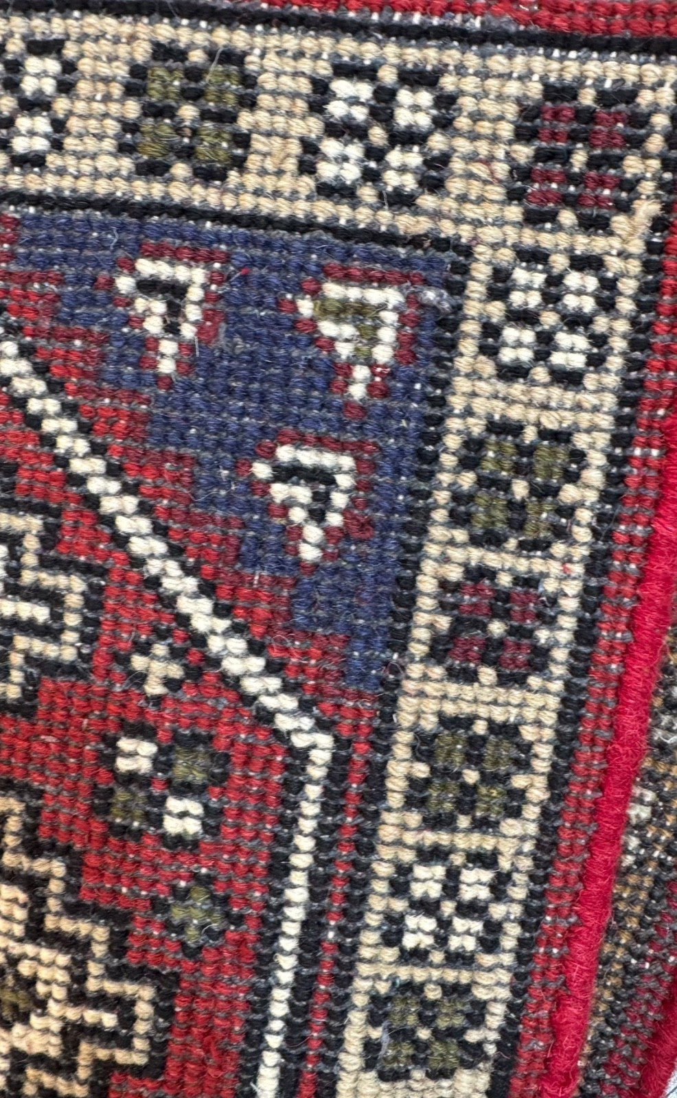 Brücke 40X60 CM Handgeknüpft Automatten Teppich Fußmatten 100% Wolle Blau P47