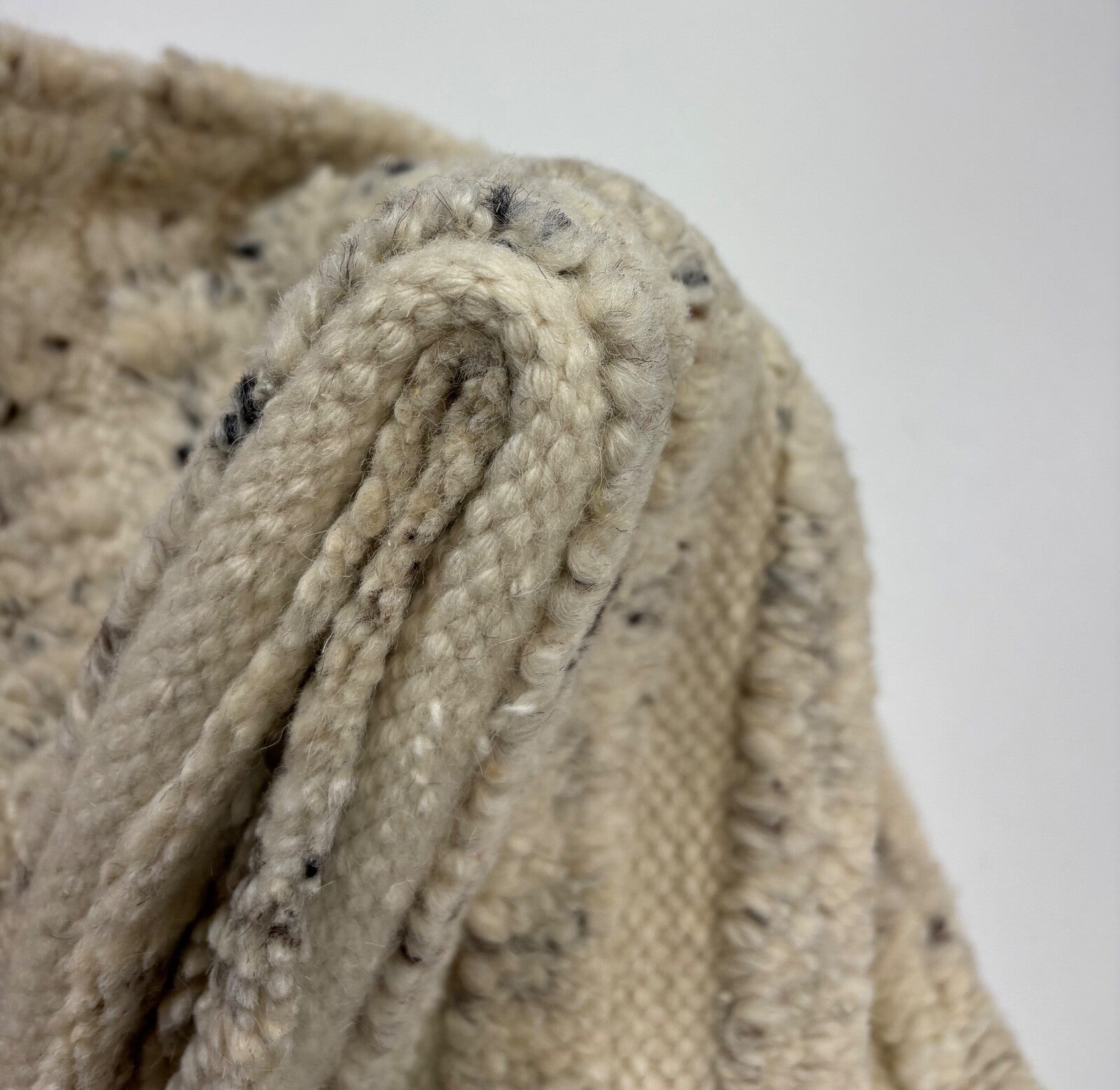 Handgeknüpfter 100% Wollteppich 60x90 Modern Design Teppich Natur Beige D794