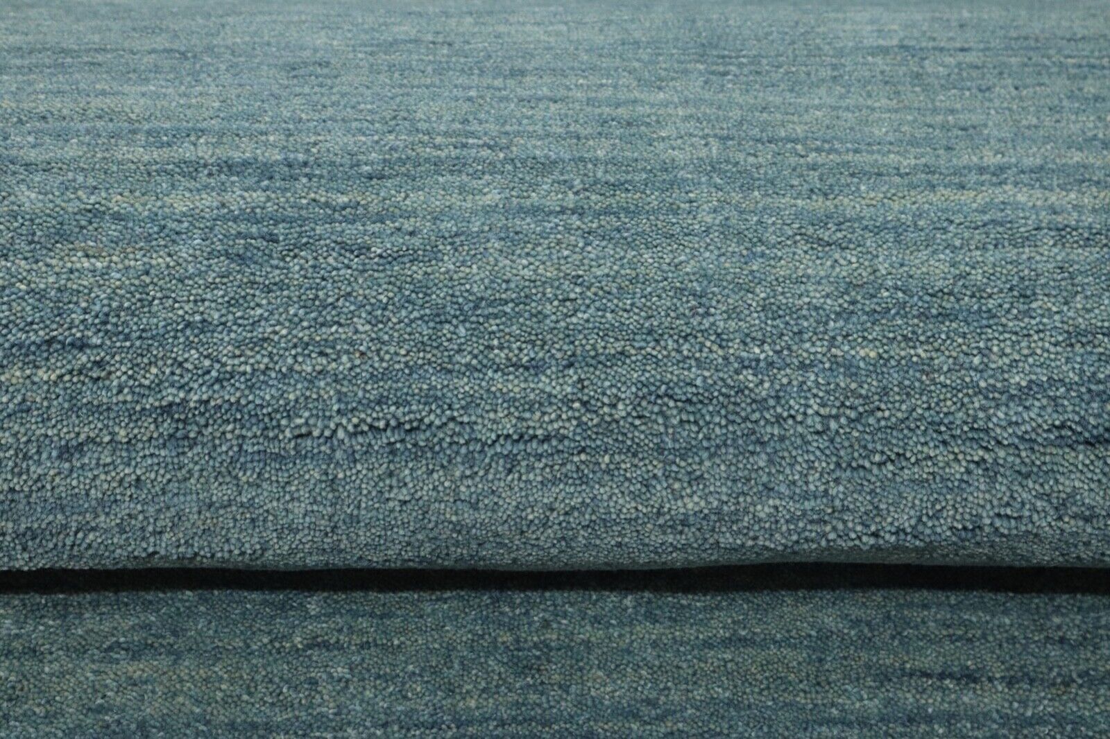 Hell Blau Brücke Teppich 100% Wolle 70X240 cm Handarbeit Läufer T986