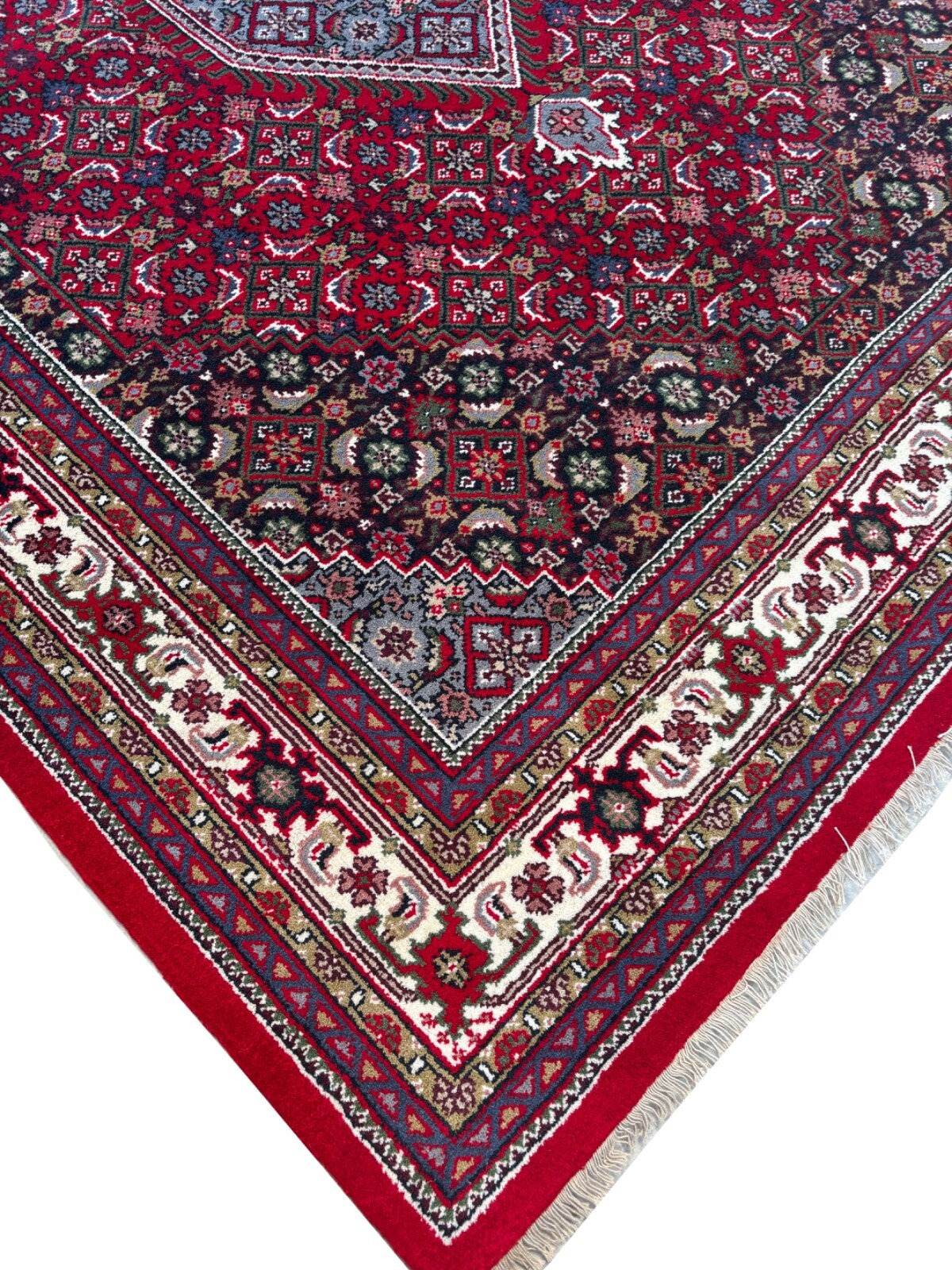 Orientteppich 250x350 Rot Handgeknüpft Bidjar Design 100 % Schurwolle Teppich