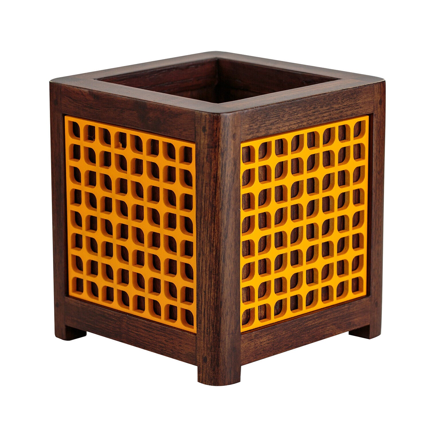 Teakholz Blumenkübel Pflanzkasten Blumentopf Holz Blumentrog Pflanztopf Übertopf