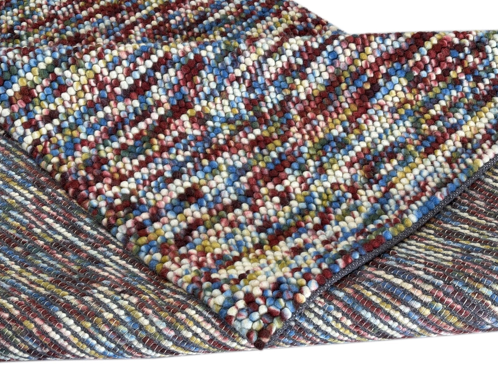 Tappeto di lana colorato 170x240 cm Tappeto moderno naturale fatto a mano st14