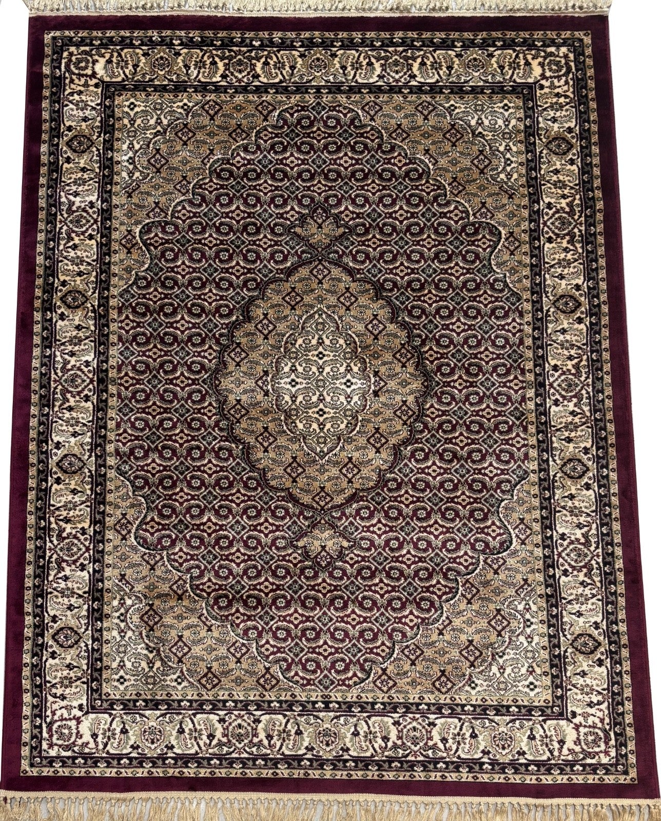 Orientteppich Kastanienbraun Kaschmir, Tabriz Design Teppich 150x210 cm M36M