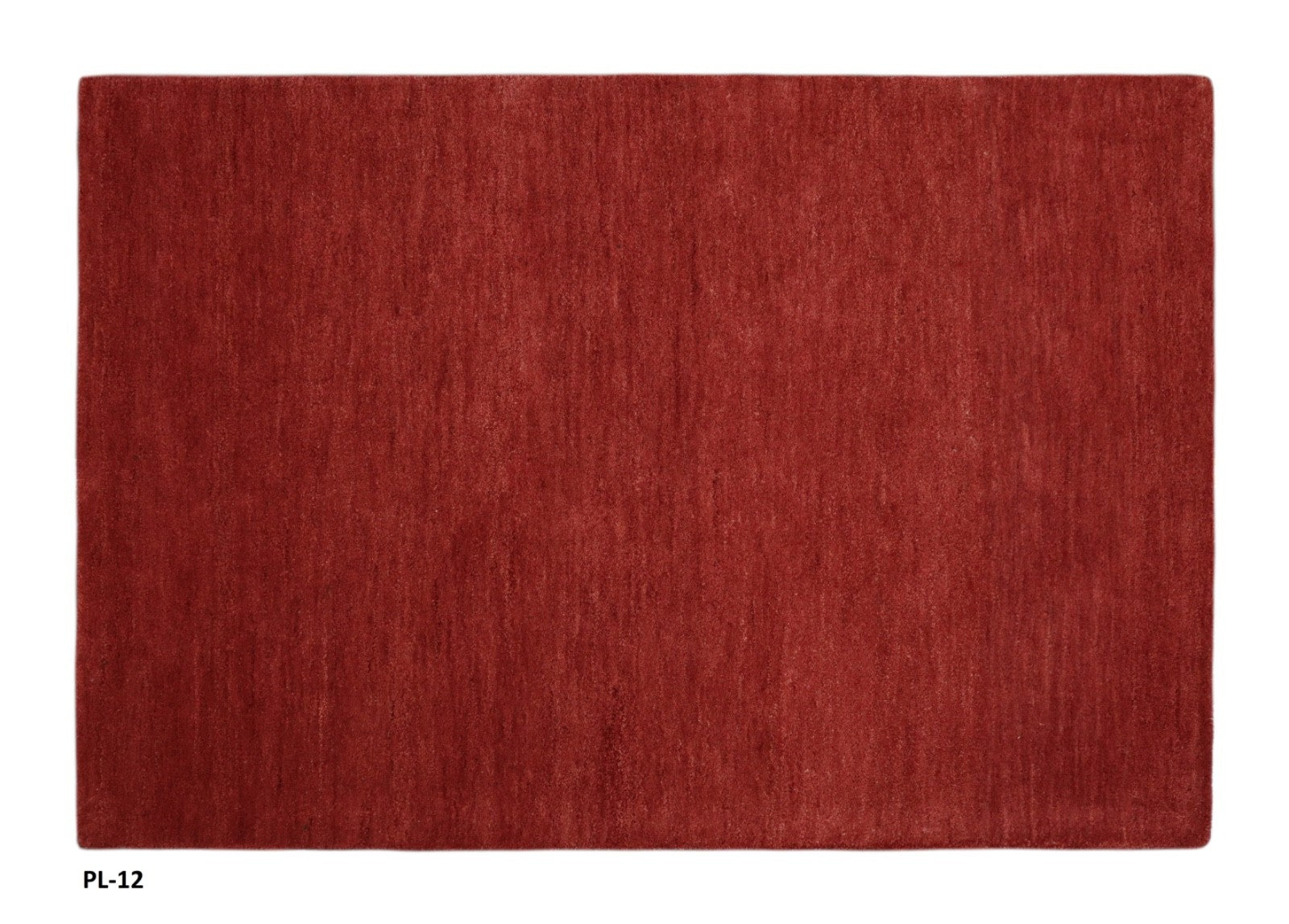 Gabbeh Teppich 100% Wolle Rot Uni Farbe 120x180 cm Handgemacht PL12