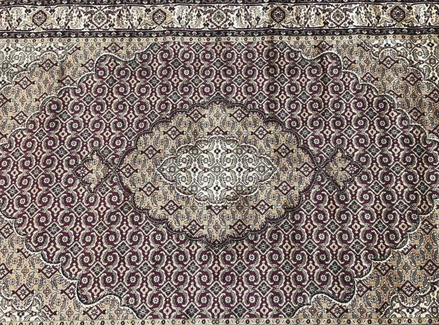 Orientteppich Kastanienbraun Kaschmir, Tabriz Design Teppich 150x210 cm M36M