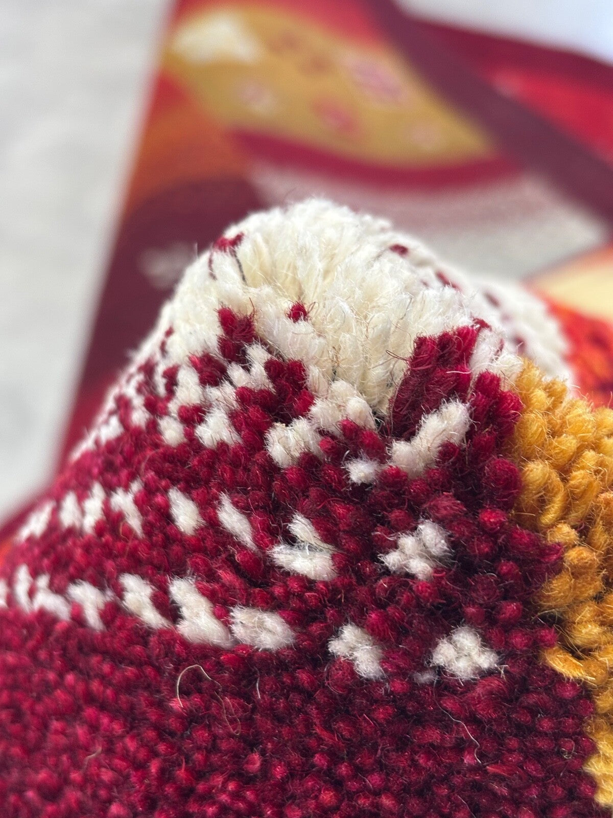 Gabbeh Wollteppich 170x240cm Handgeknüpft 100% Schurwolle Rot Mehrfarbig PT01