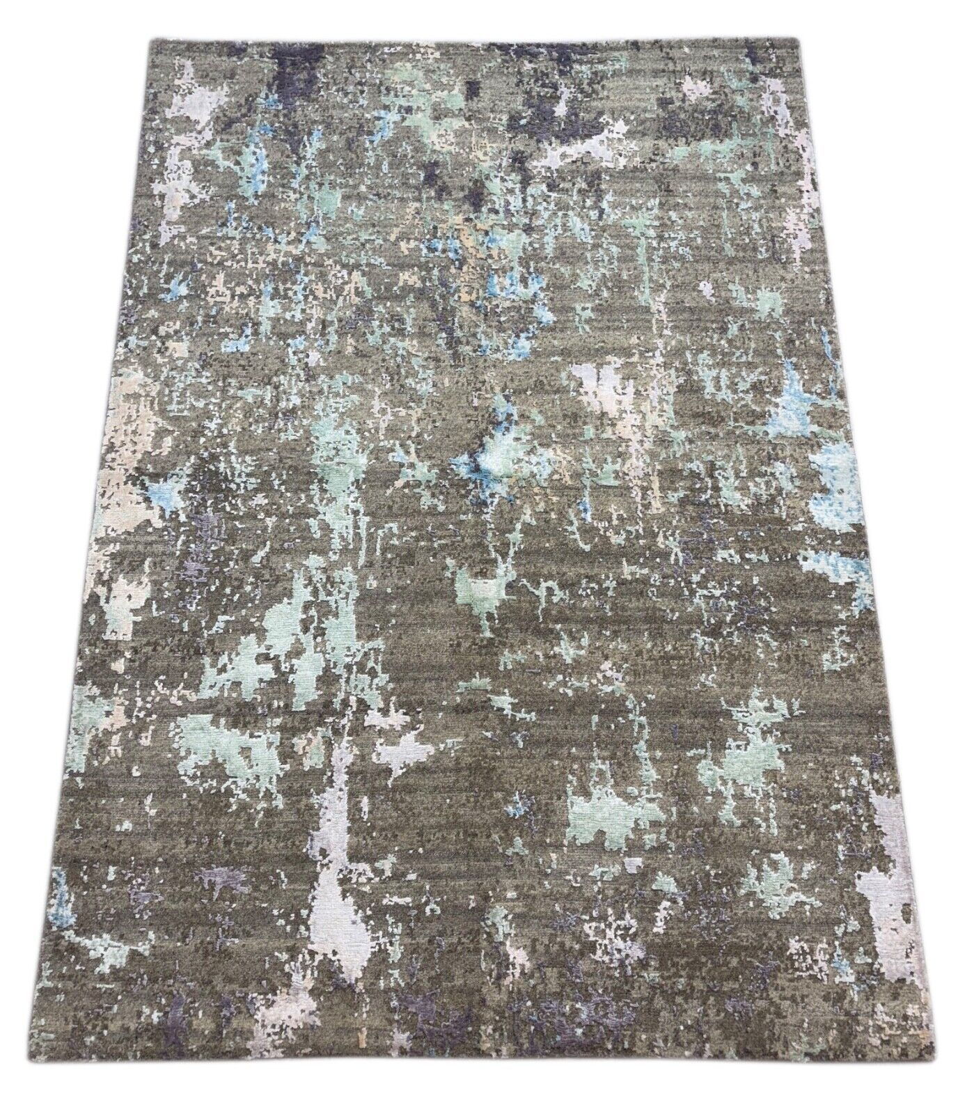 Handgeknüpft Teppich Einzigartiges Design Bambus seide Wolle 171X245 cm DS3