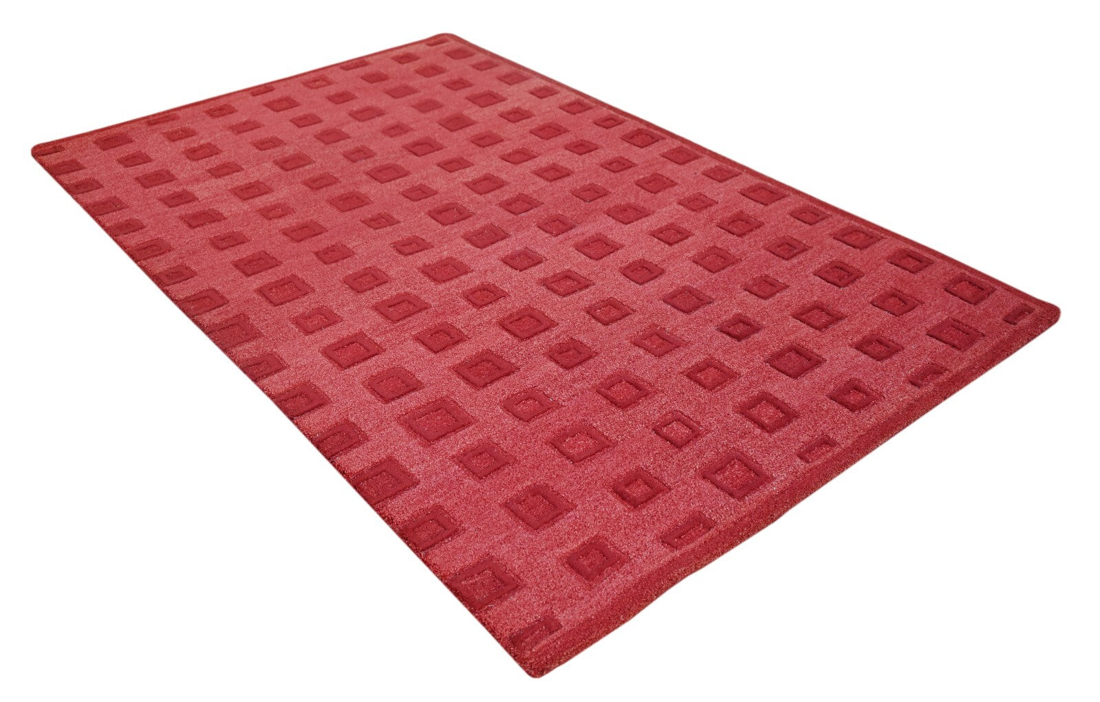 Handgetufteter Wolle teppich 150x240 Rot Modern Wohnzimmer SH265