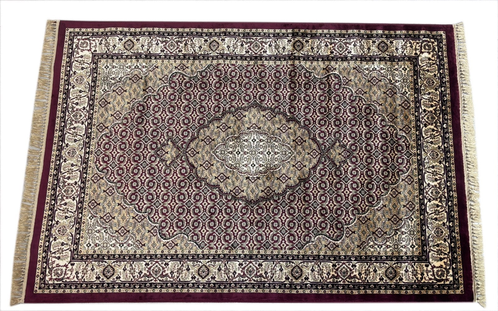 Orientteppich Kastanienbraun Kaschmir, Tabriz Design Teppich 150x210 cm M36M