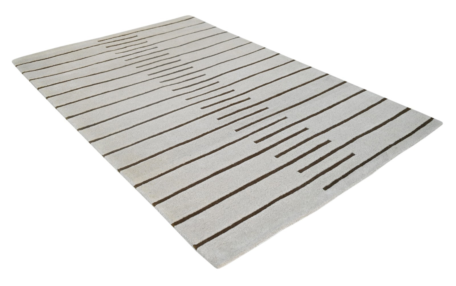 Handgetufteter Wolle teppich 150x240 Silber Modern Wohnzimmer SH231