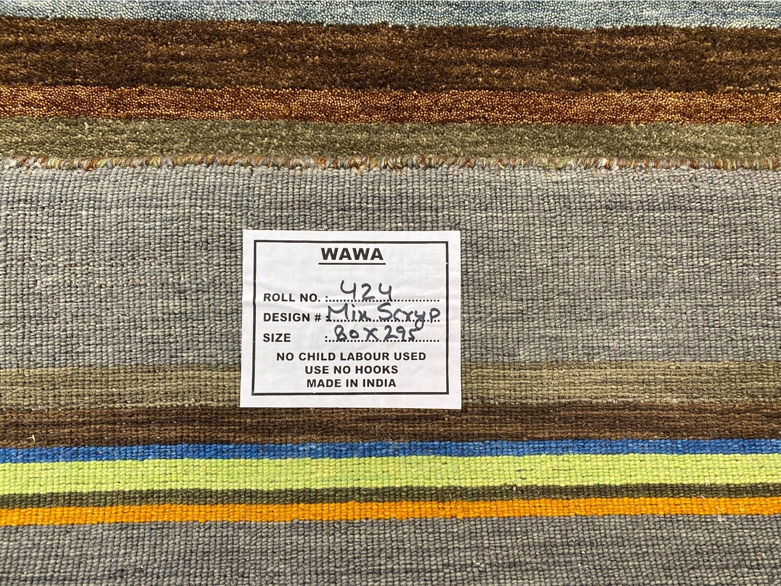 Preproga Gabbeh, statve iz 100 % volne, ročno izdelana, 80 x 297 cm, R423