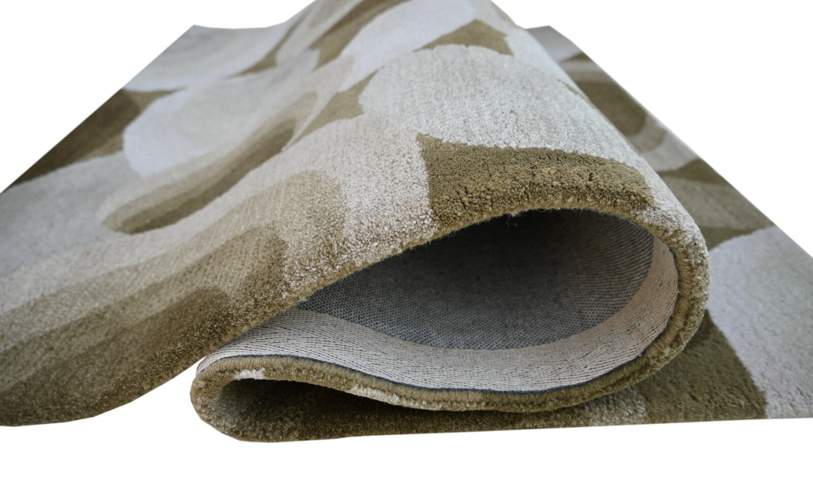 Handgetufteter Wolle teppich 120x180 Beige Modern Wohnzimmer SH249