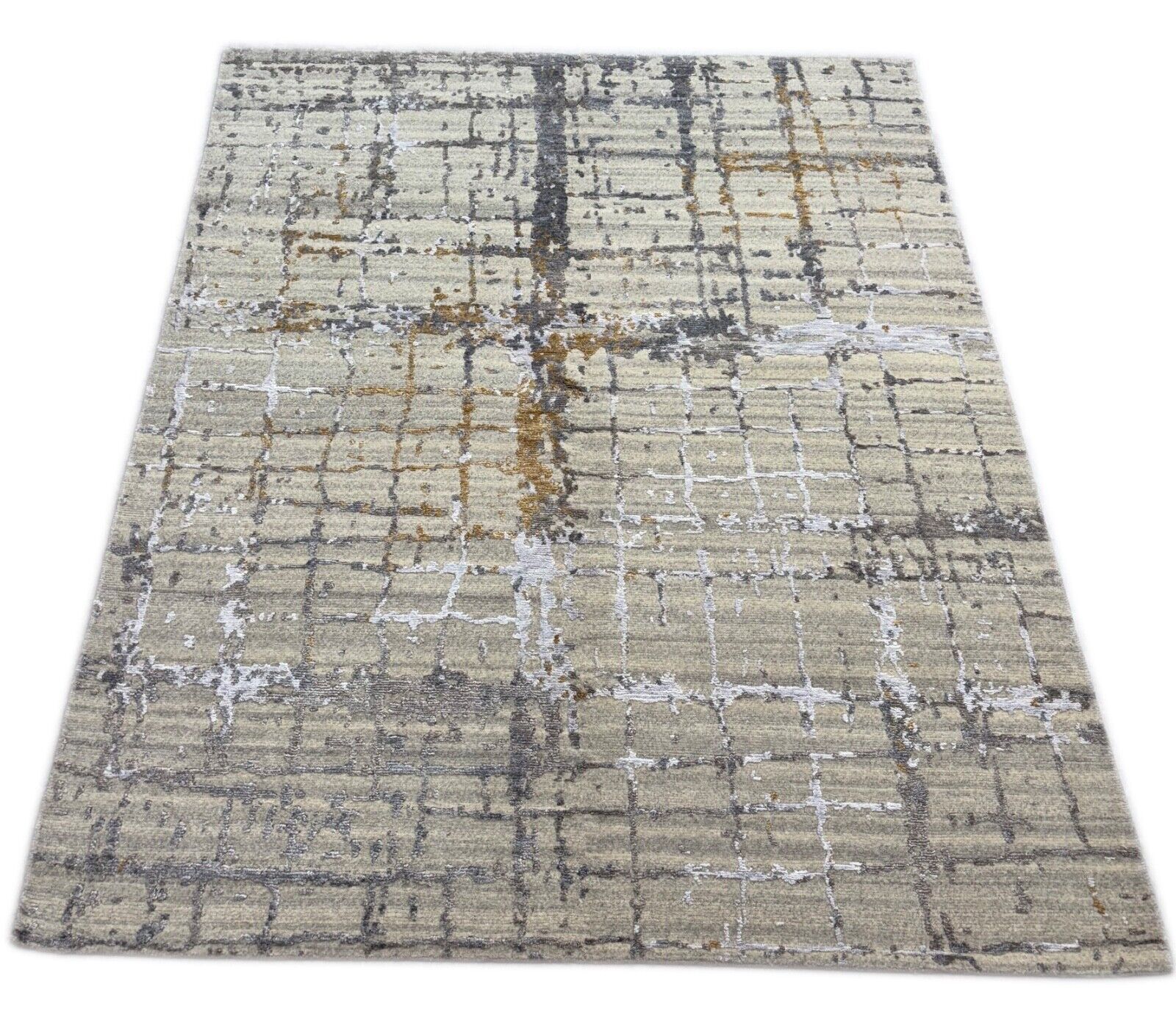 Handgeknüpft Nepal Teppich Einzigartiges Design Bambu seide Wolle 177X239 cm 901