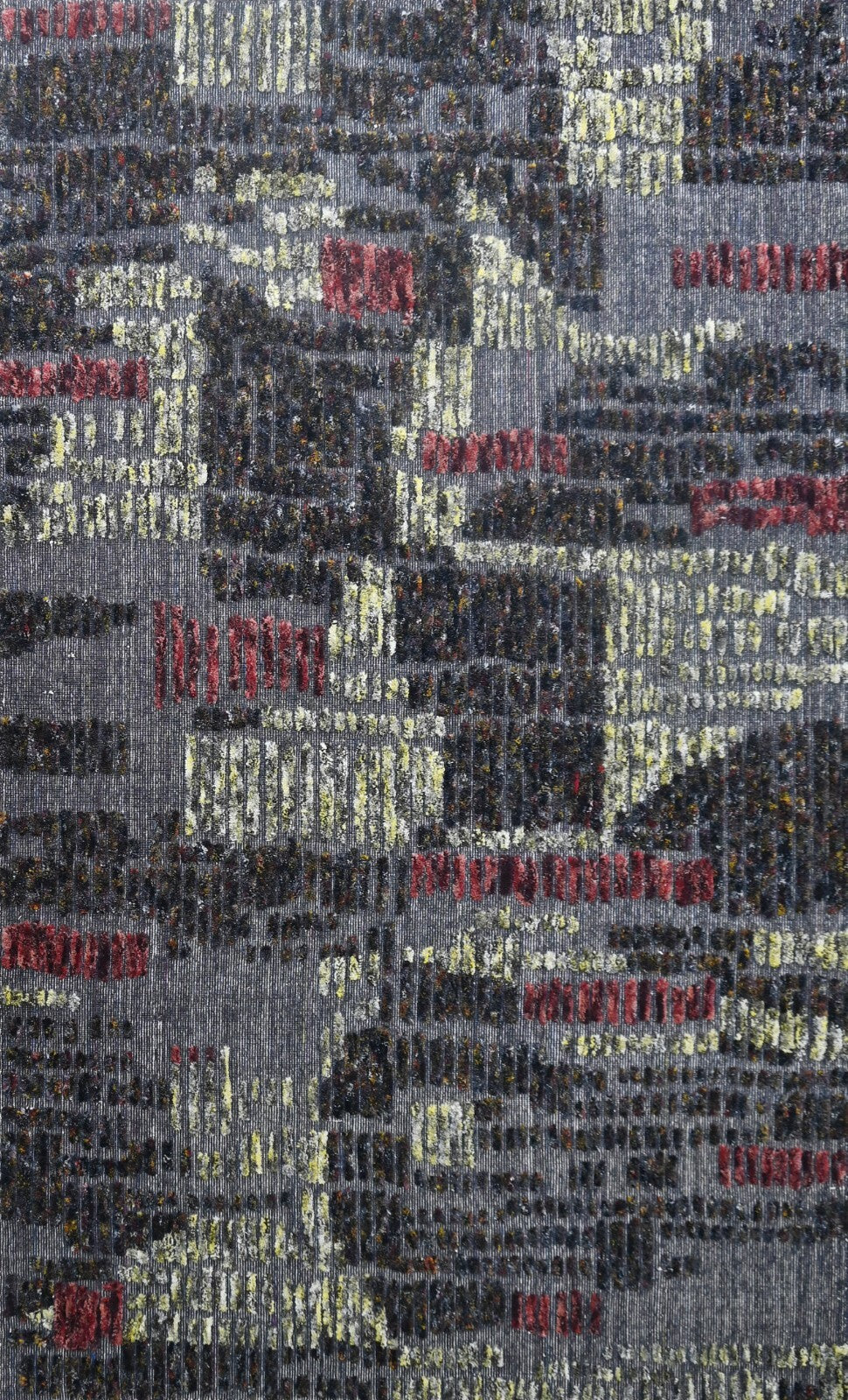 Handgewebter Teppich 150x240 Holzkohle Glanzoptik Wolle Wohnzimmer SH261