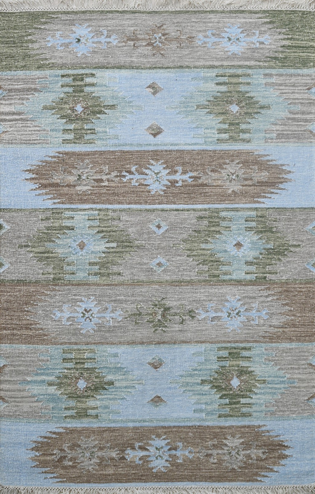 Bunter Wollteppich 120x180 cm Handgefertigt Modern Teppich sh192