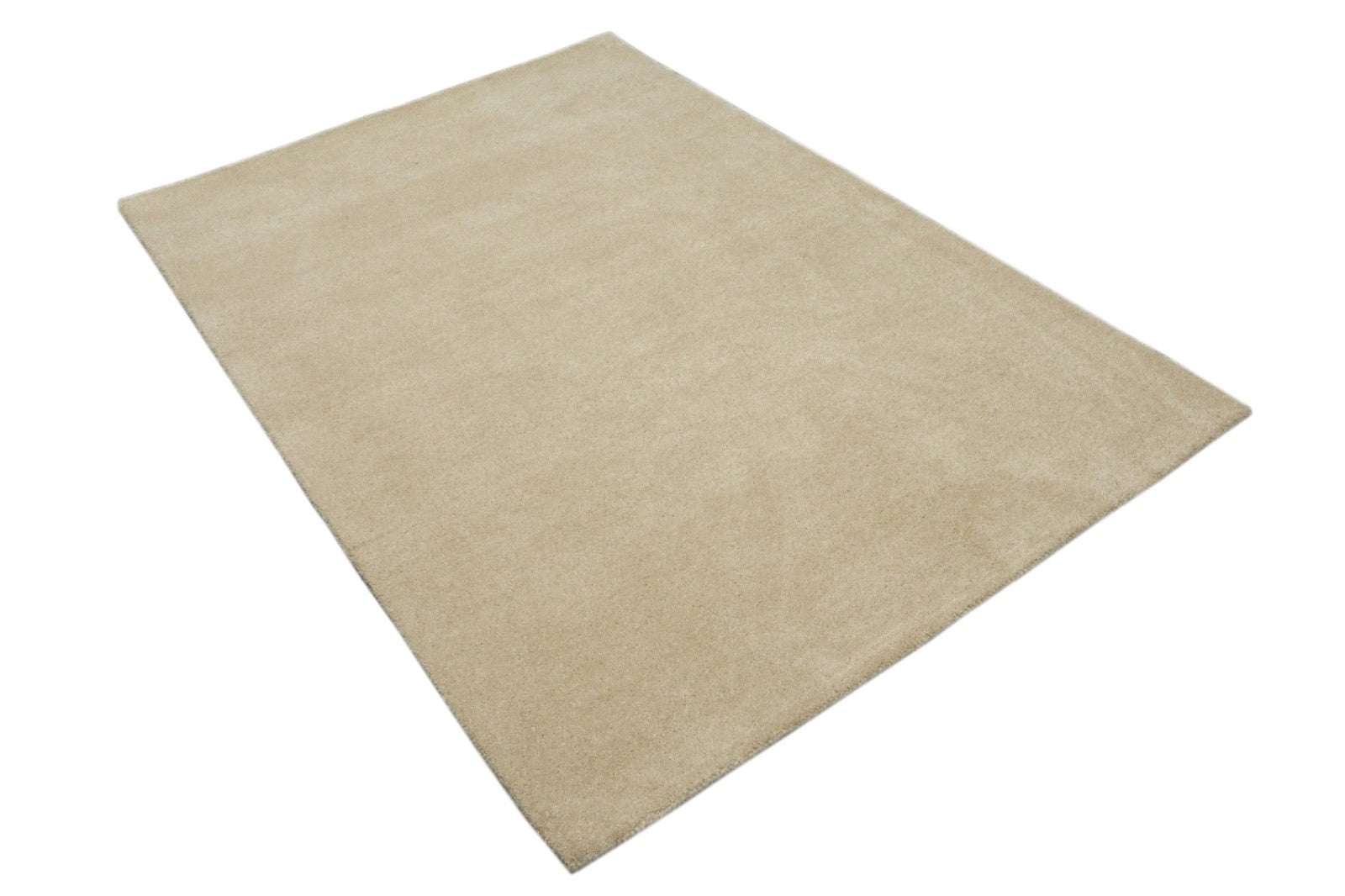 Gabbeh Teppich 100% Wolle Beige Uni Farbe 120x180 cm Handgemacht PL5