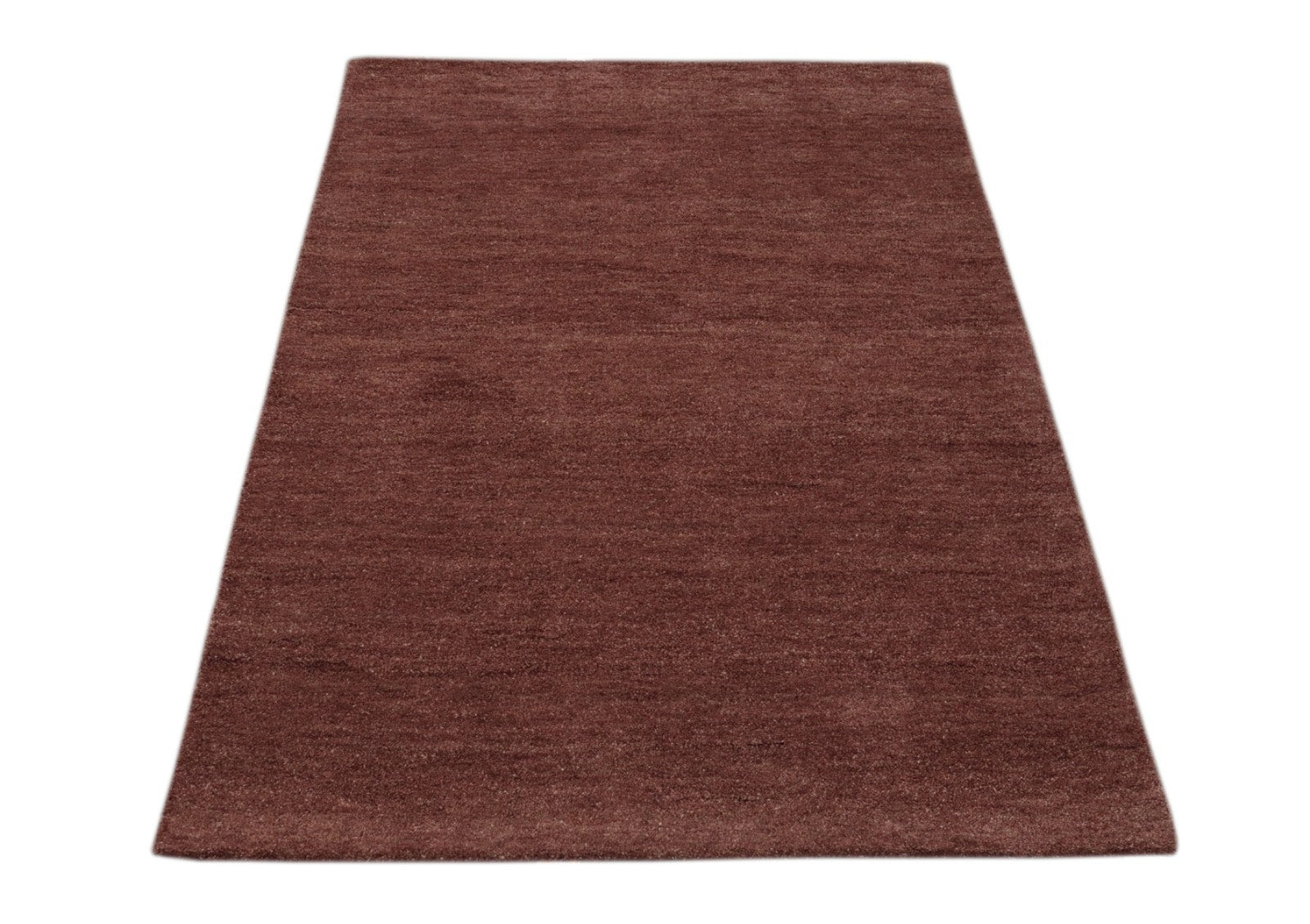 Gabbeh Teppich 100% Wolle Pfirsich Uni Farbe 120x180 cm Handgemacht PL25