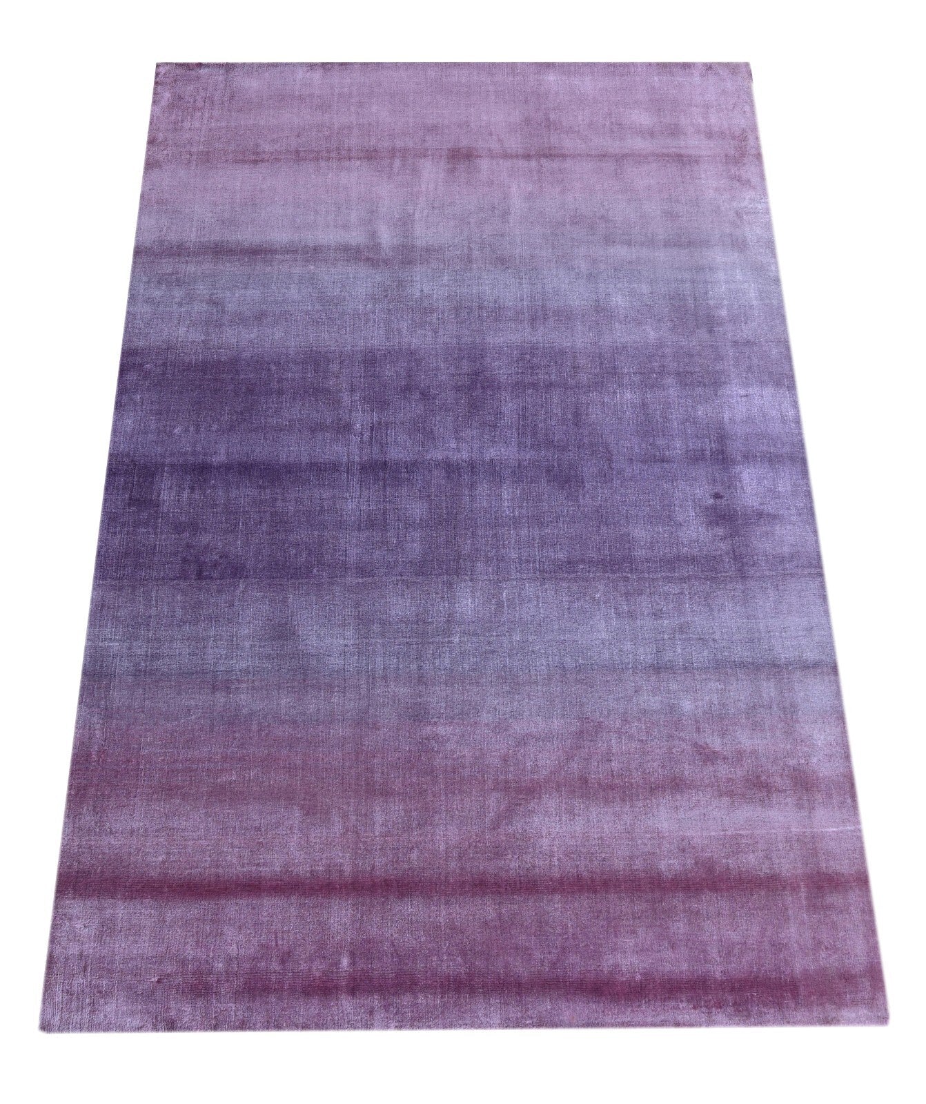 Handgewebter Teppich 150x240 Rosa Glanzoptik Viskose Flach Wohnzimmer SH103