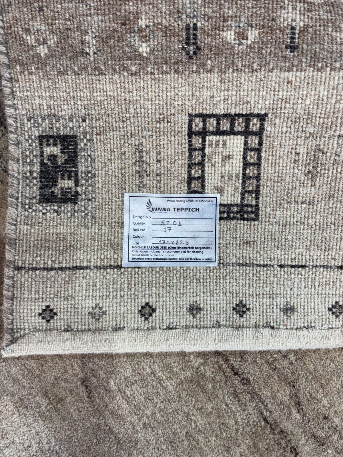 HandgeknĂĽpft Orientteppich 170x225 Wolle Teppich Braun Klassisch Design St-01