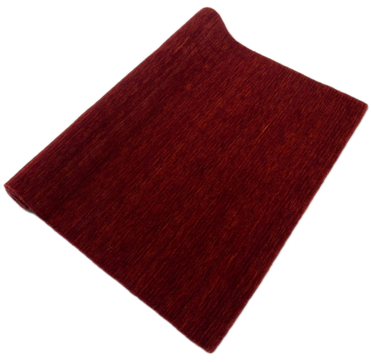 Dunkel Rot Teppich Handgefertigter Hochwertig Wollteppich 123x176 cm S193