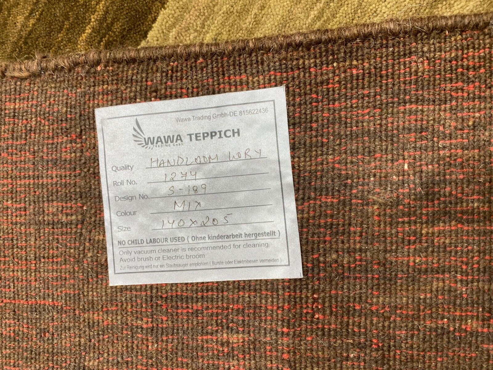 Teppich 100% Wolle Braun Lori Gabbeh Handgewebt 140x205 cm S189