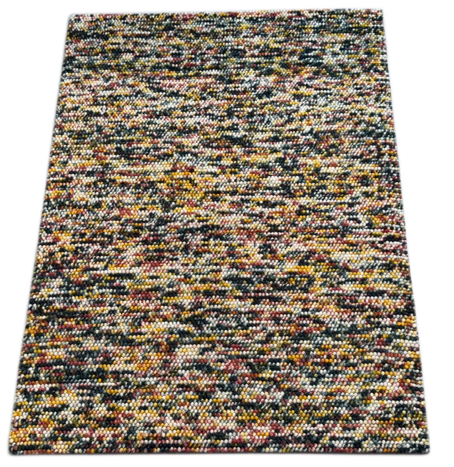 Bunter Wollteppich 170x240 cm Handgefertigt Modern Natur Teppich st13