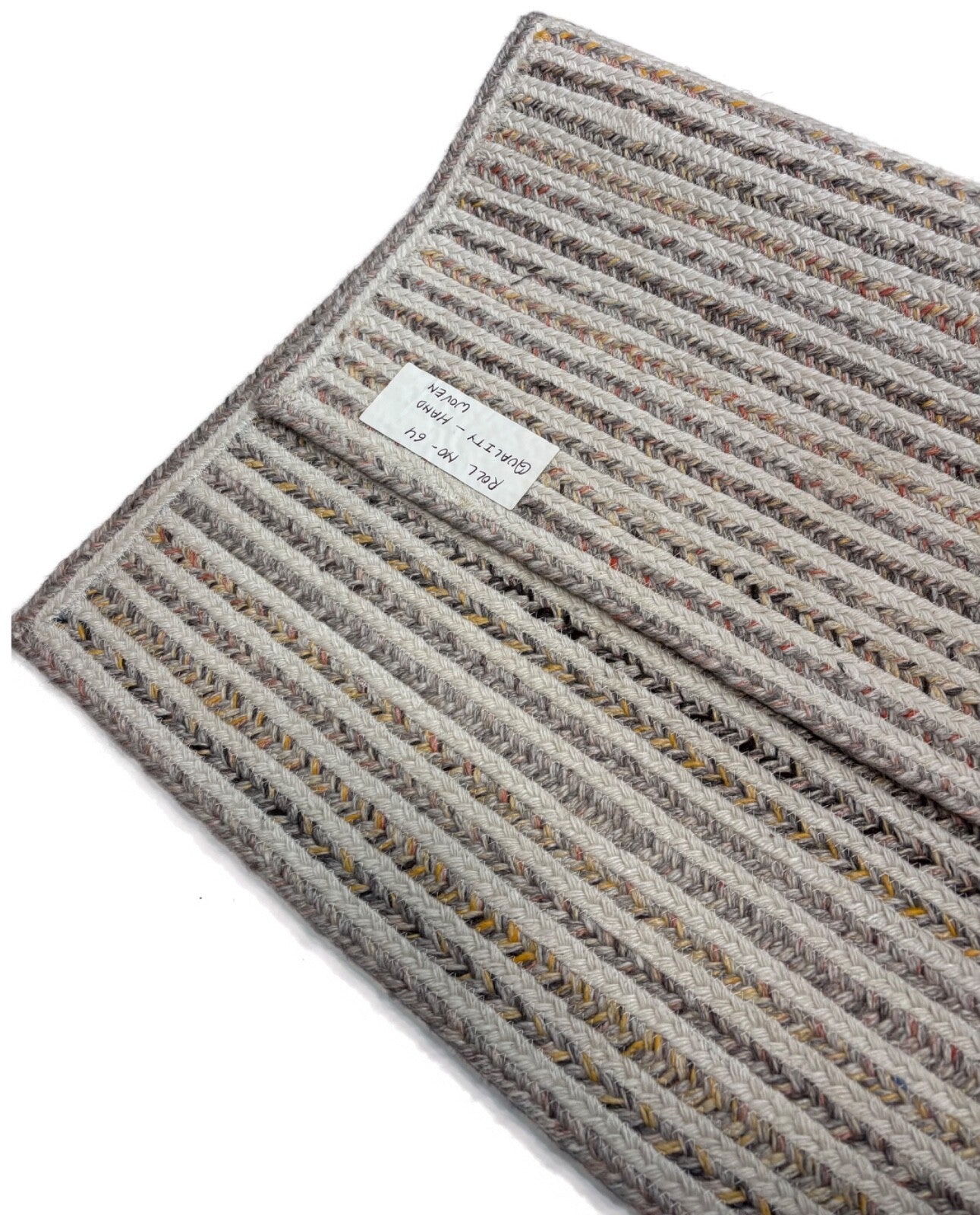 Kilim Dhurry Teppich 60x90cm Handgefertigt 100% Wolle Naturweiß R64