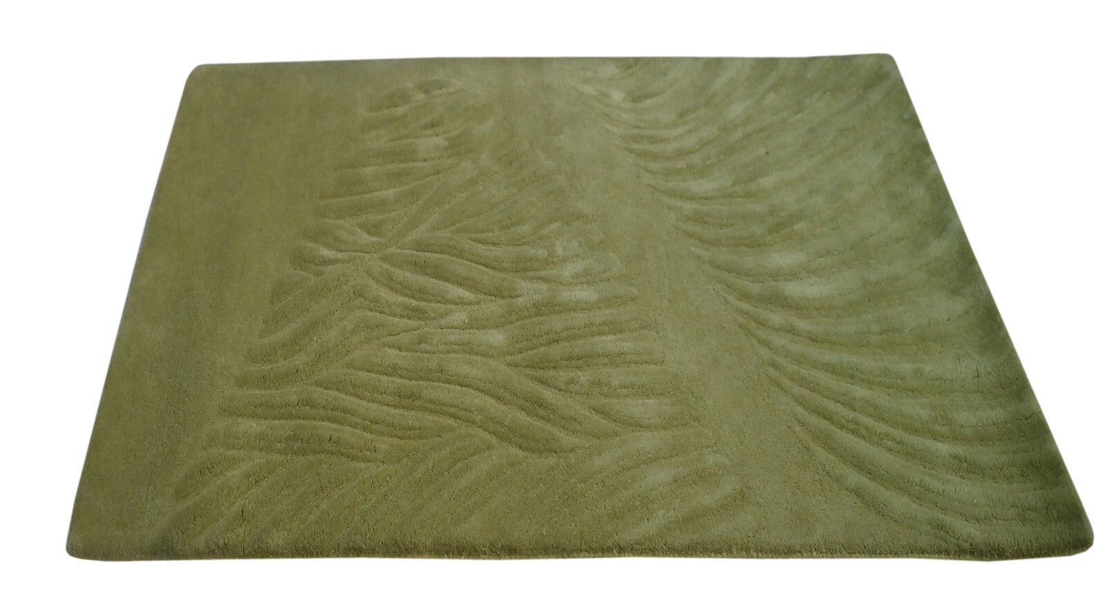 Ručně všívaný vlněný koberec 120x180 Zelený moderní obývací pokoj SH228