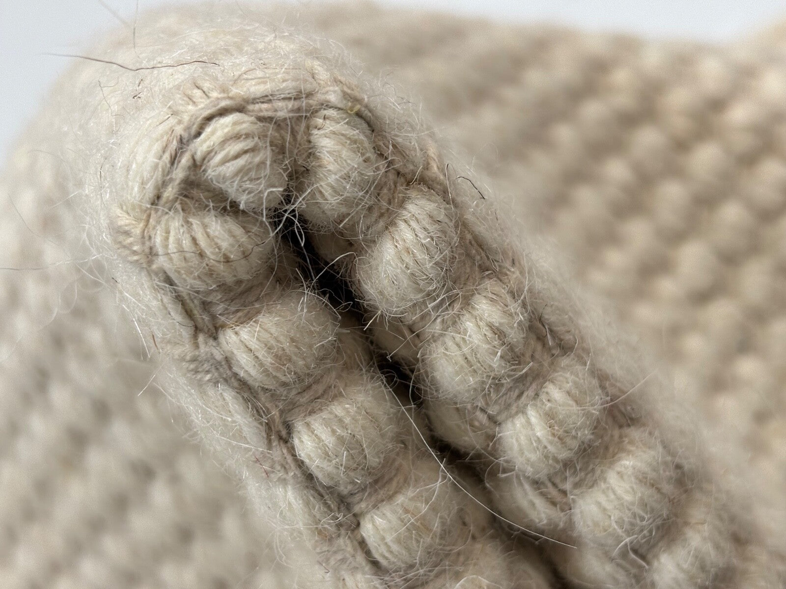 Kilim Dhurry Teppich 60x90cm Handgefertigt 100% Wolle Naturweiß D122