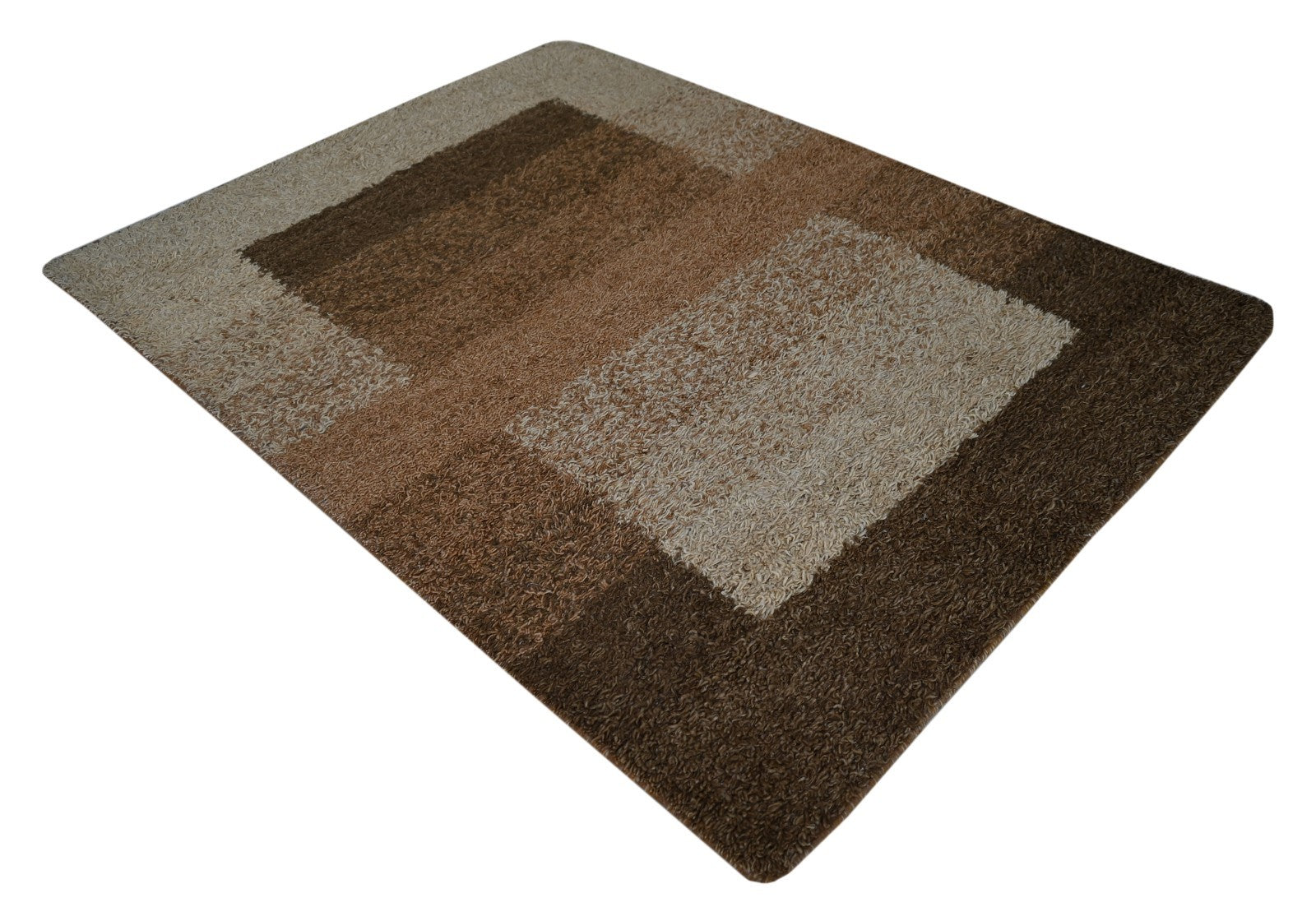 Bunter Wollteppich 120x180 cm Handgefertigt Modern Teppich sh275