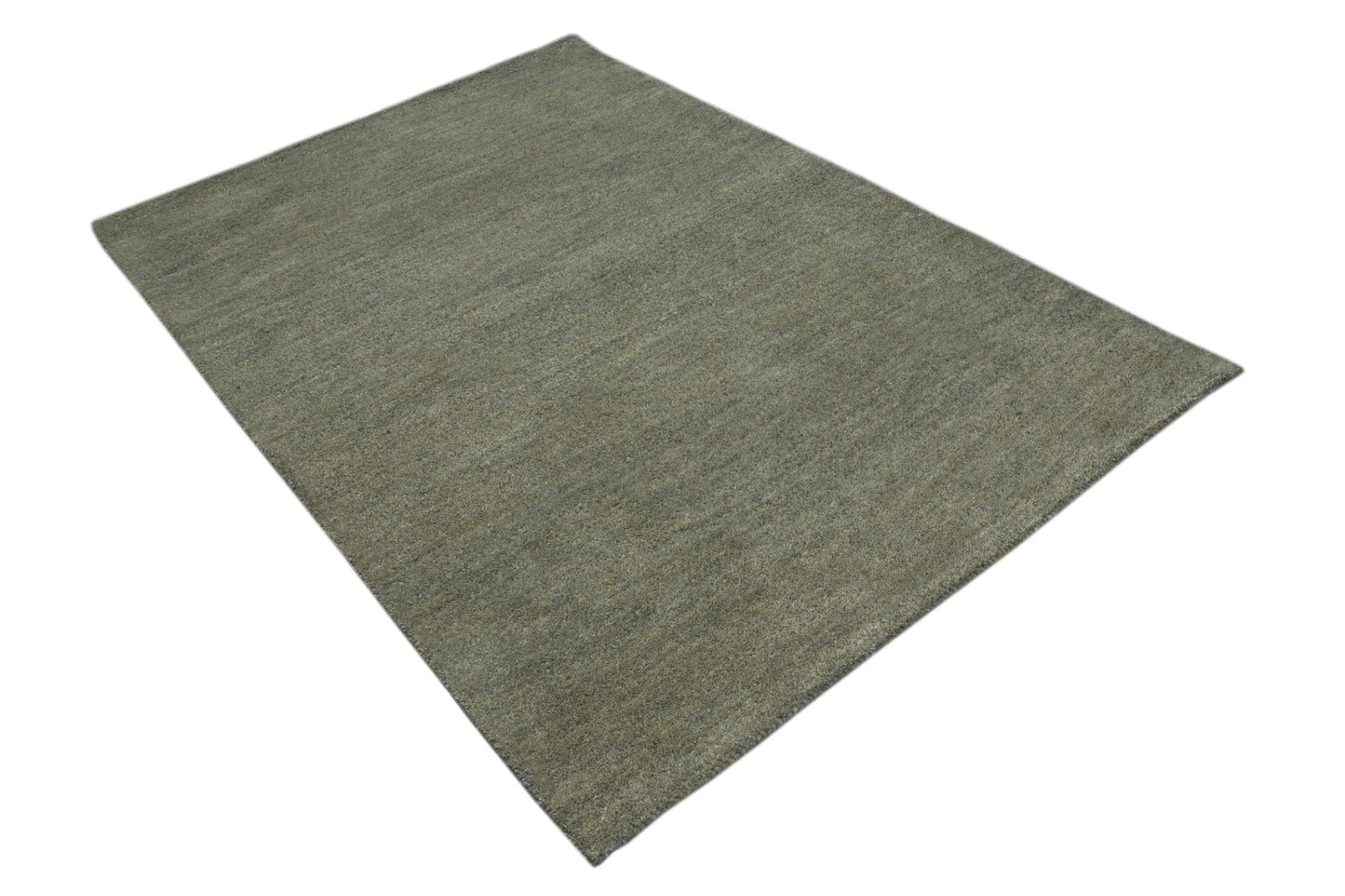 Gabbeh Teppich 100% Wolle Grau Uni Farbe 120x180 cm Handgemacht PL10