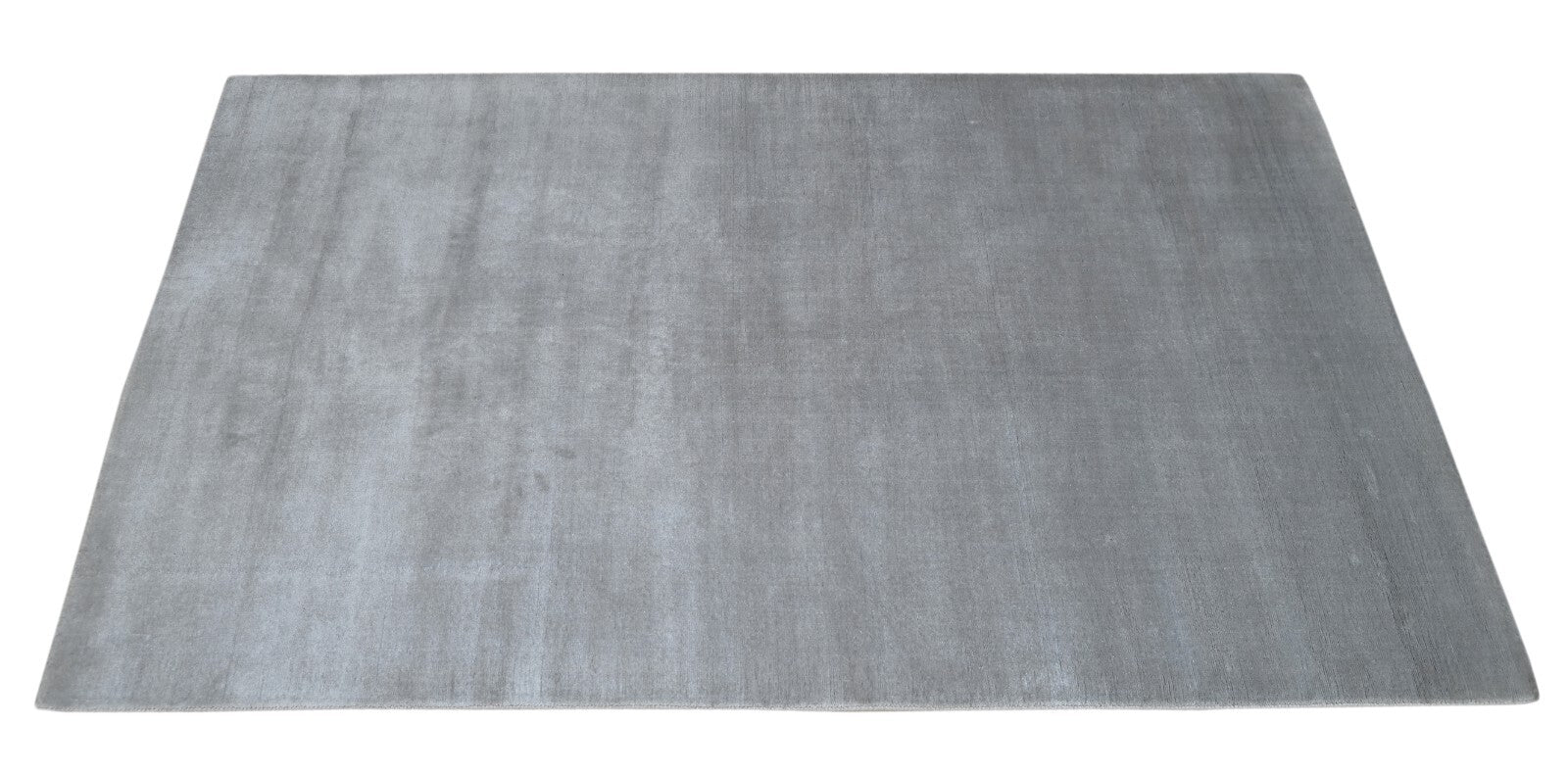 Handgeweven vloerkleed 150x240 cm, grijs, glanzend, wollen, plat, woonkamer SH112