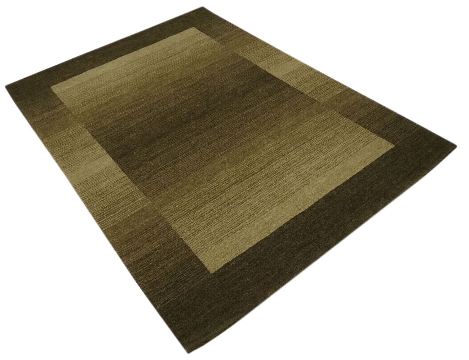 Grün Teppich 160X230 cm Teppich 100% Wolle Orientteppich Handgetuftet HT195