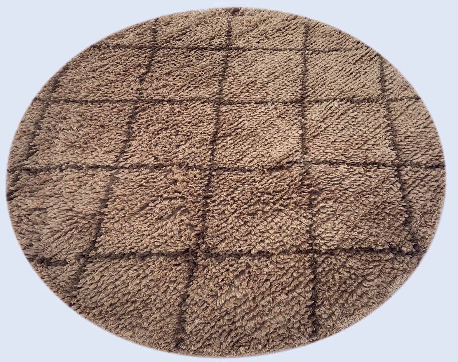 Teppich Morocco Berber Shaggy 100% Wolle Braun Handgefertigter BM1