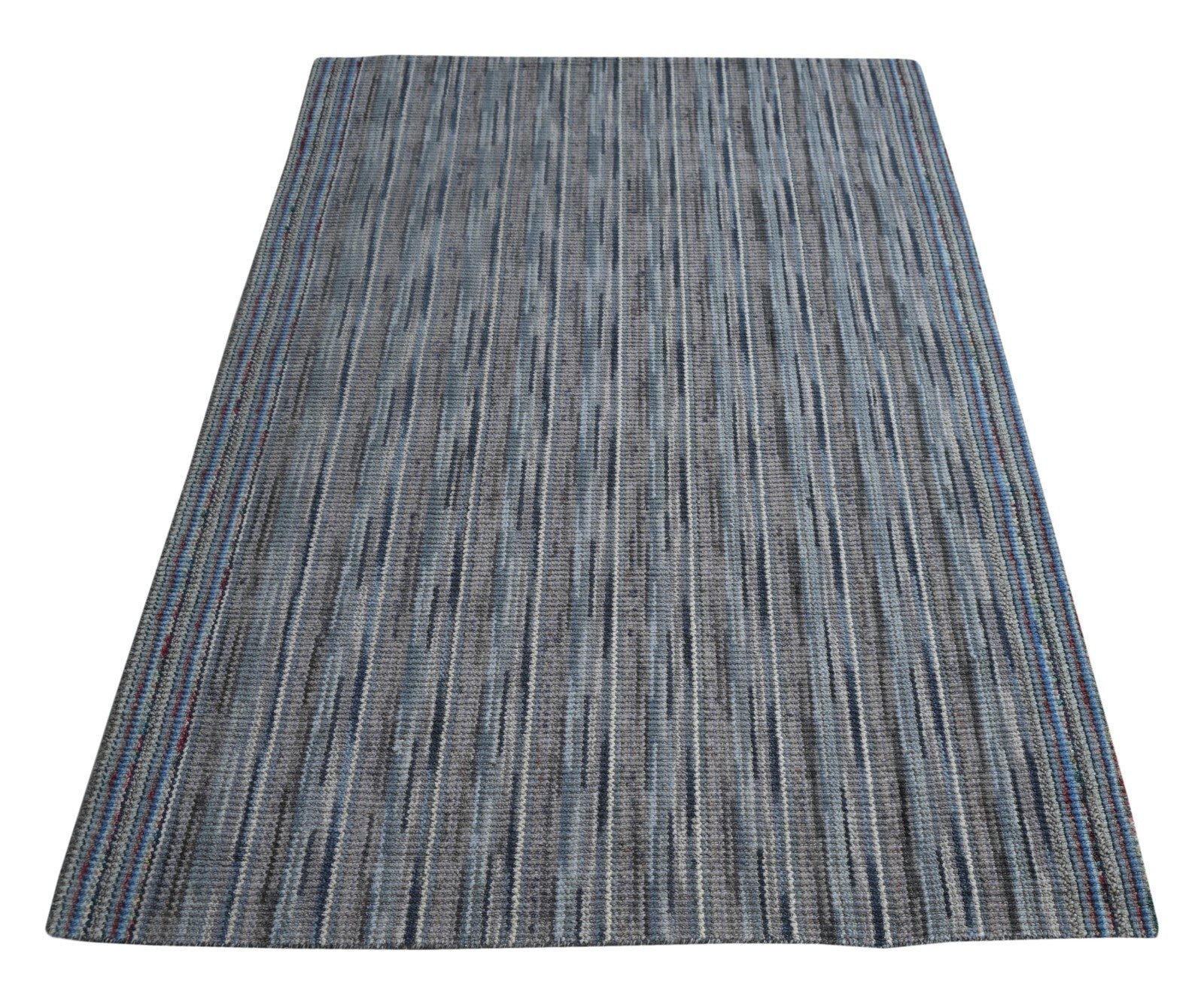 Handgewebter Teppich 150x240 Multi Glanzoptik Wolle Glan Wohnzimmer SH139