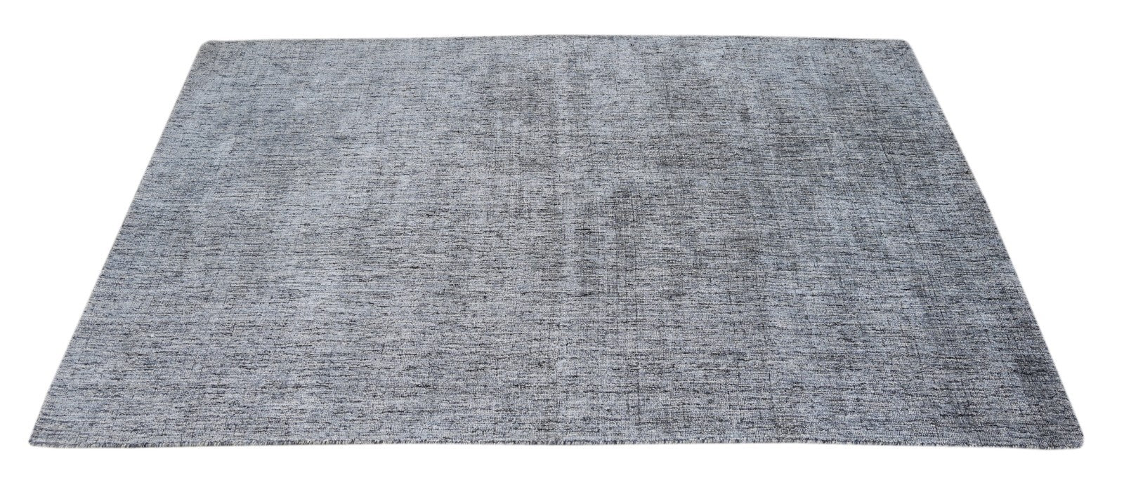 Ručně tkaný koberec 120x180 šedý lesklý lněný plochý do obývacího pokoje SH220