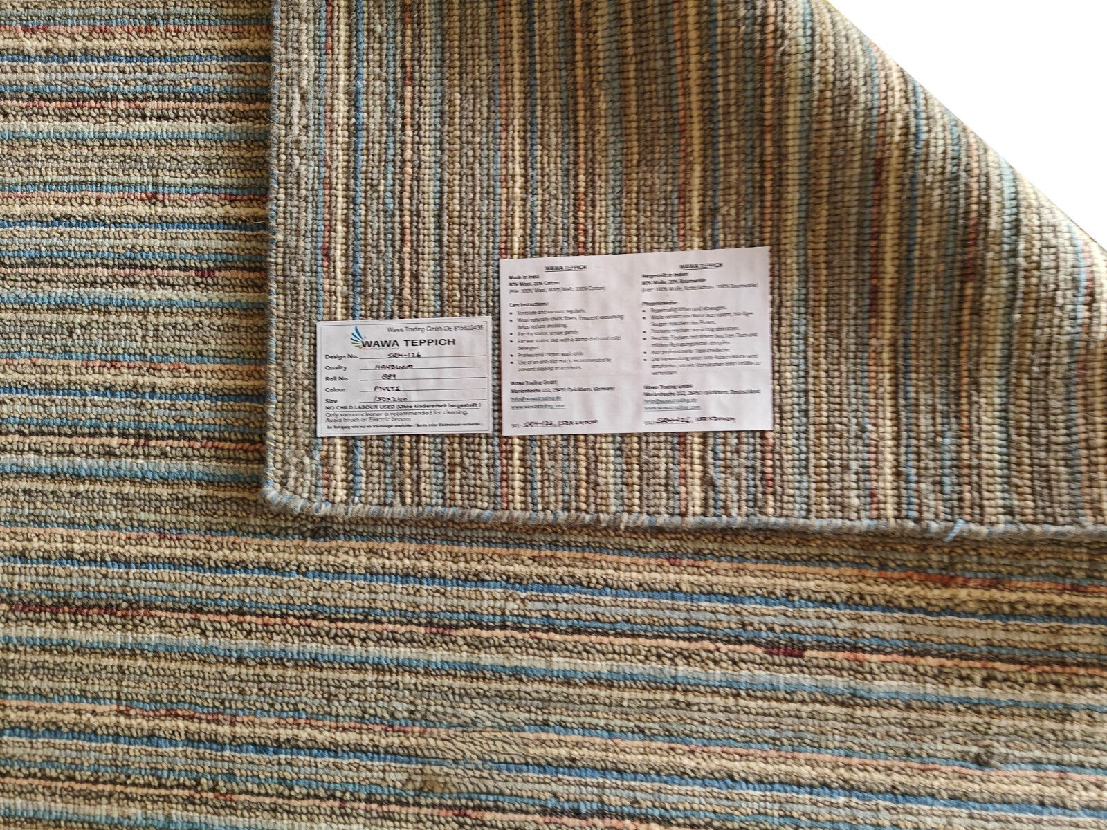 Tappeto tessuto a mano 150x240 finitura multi-lucida, lana, soggiorno SH126