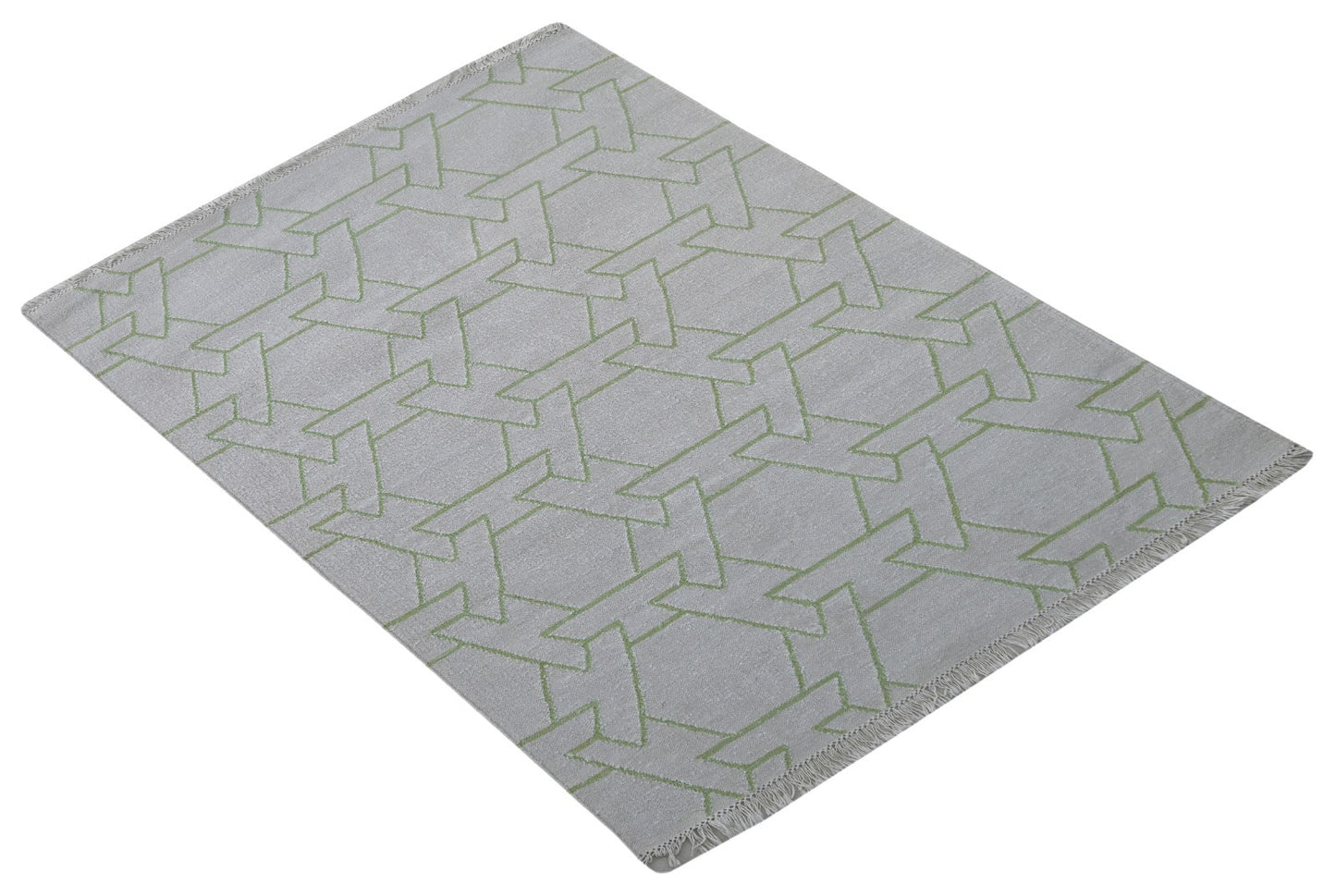 Bunter Wollteppich 120x180 cm Handgefertigt Modern Teppich sh194