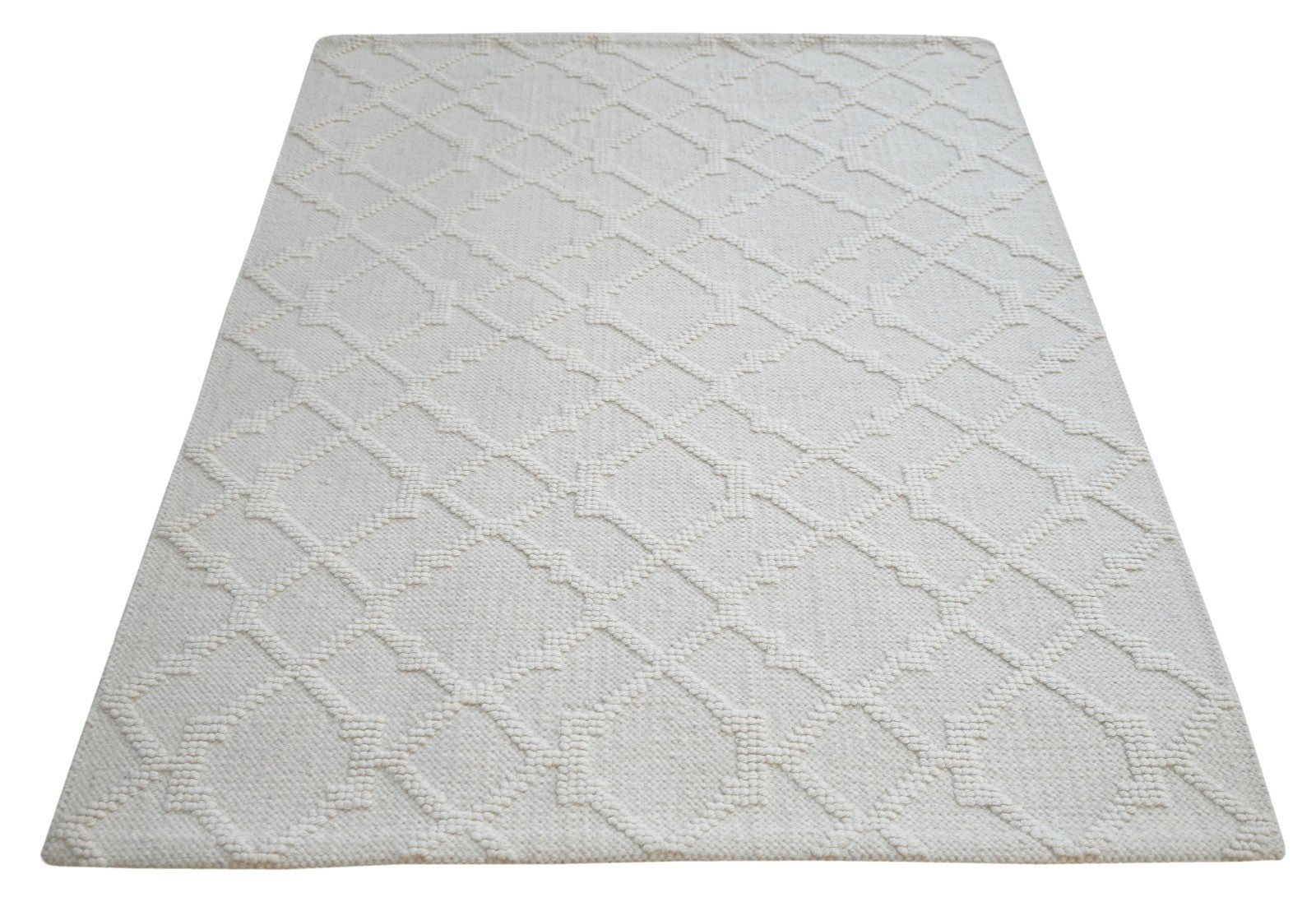 Bunter Wollteppich 120x180 cm Handgefertigt Modern Teppich sh276