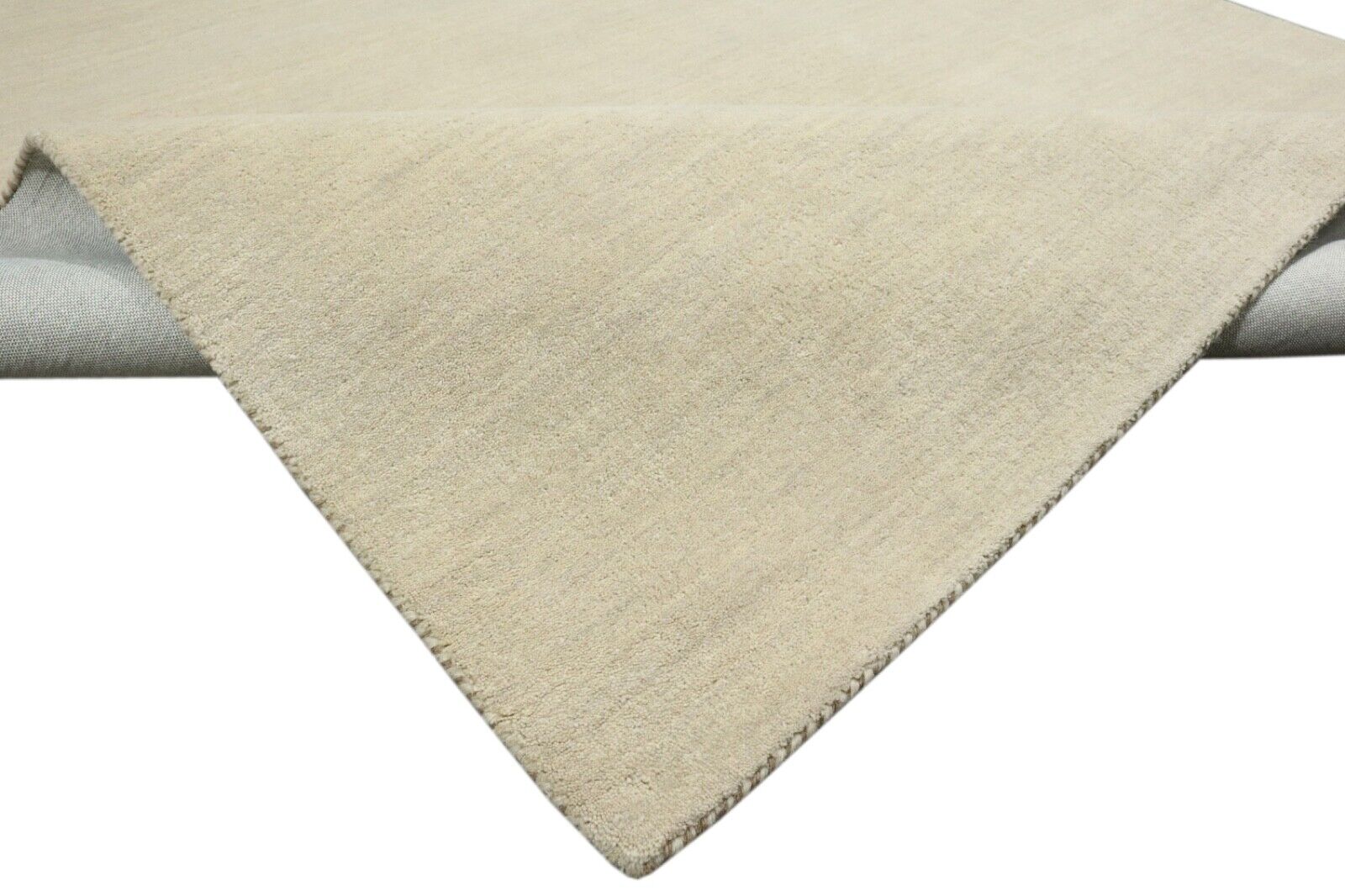 Beige Teppich 100% Wolle 200x300 cm Gabbeh Loom Handgewebt T958