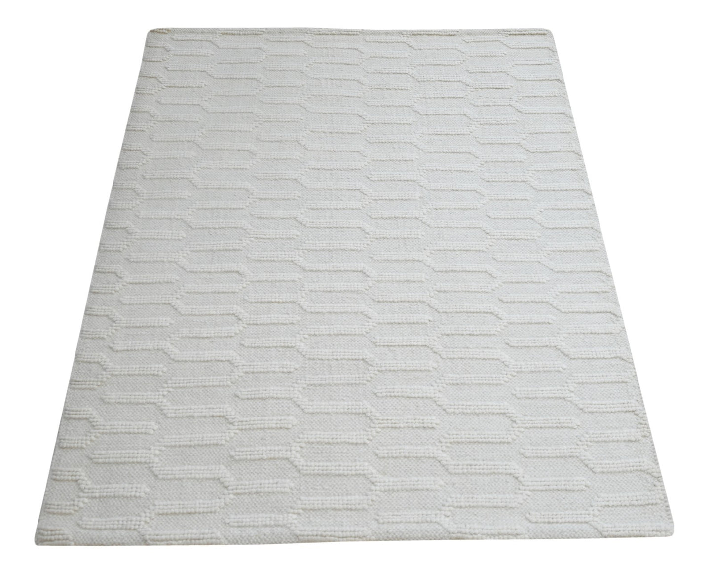 Bunter Wollteppich 120x180 cm Handgefertigt Modern Teppich sh216