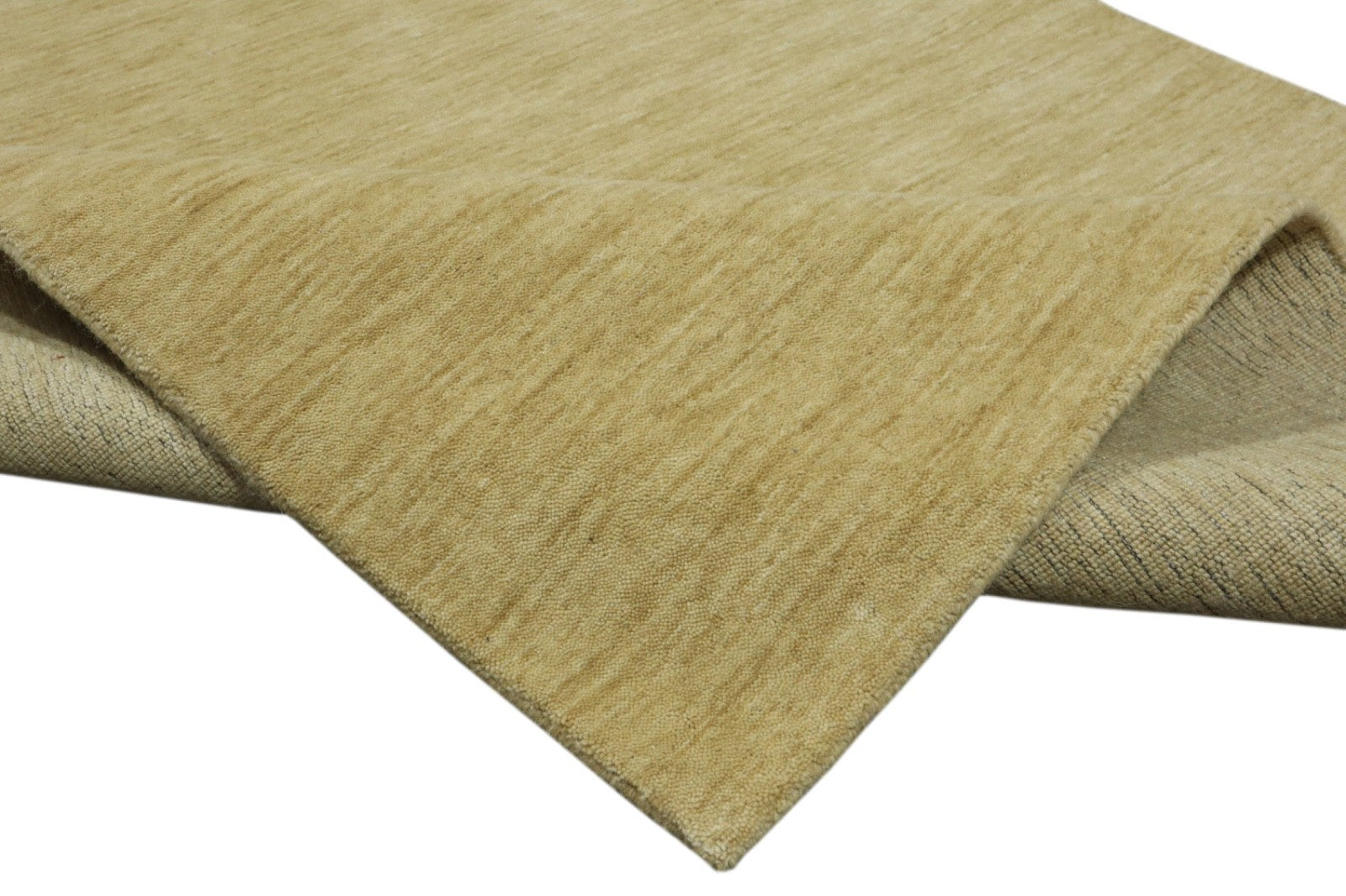 Handgewebter Gabbeh Teppich 100% Wolle Beige Unifarben 120x180 cm HL1079