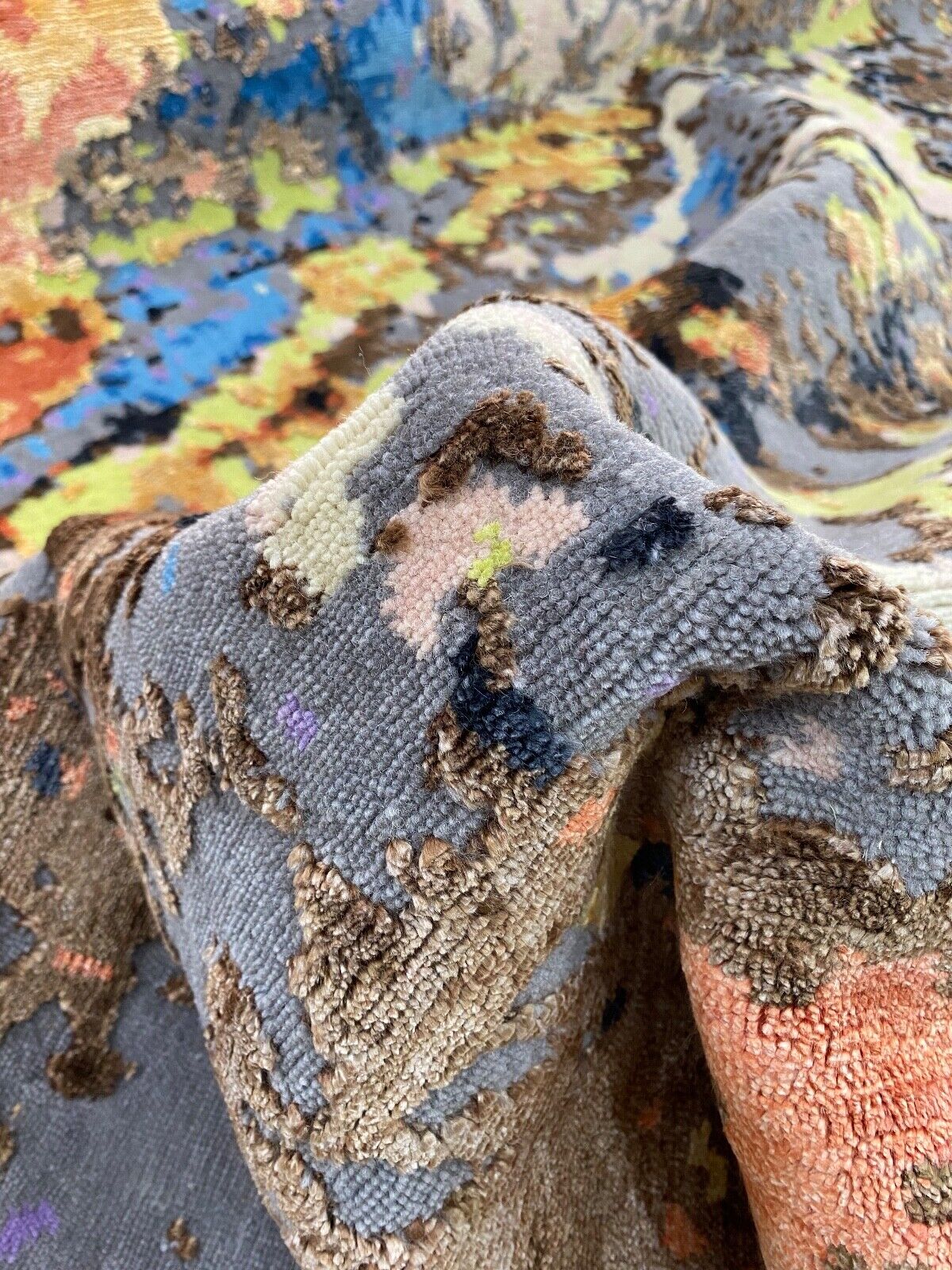 Handgeknüpft Teppich Einzigartiges Design Nepal Bambus seide Wolle 250X300 cm