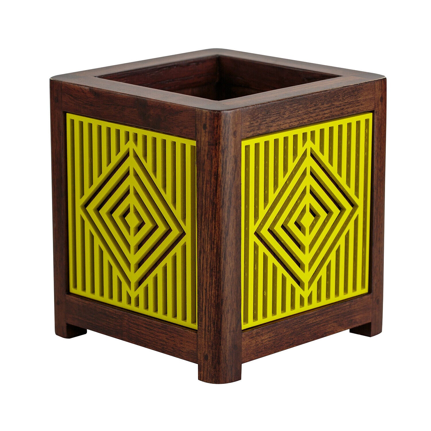 Teakholz Blumenkübel Pflanzkasten Blumentopf Holz Blumentrog Pflanztopf Übertopf