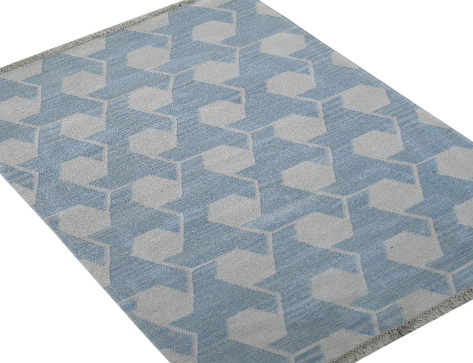 Bunter Wollteppich 120x180 cm Handgefertigt Modern Natur Teppich sh190